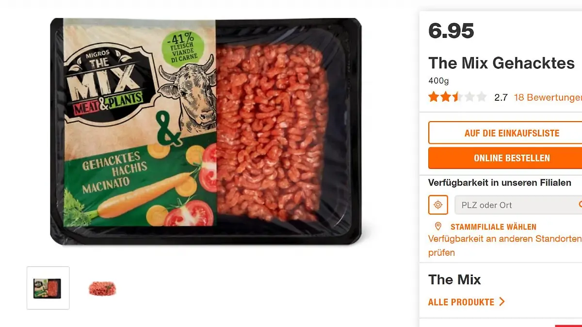 Packung gemischtes Hack "The Mix" von Migros