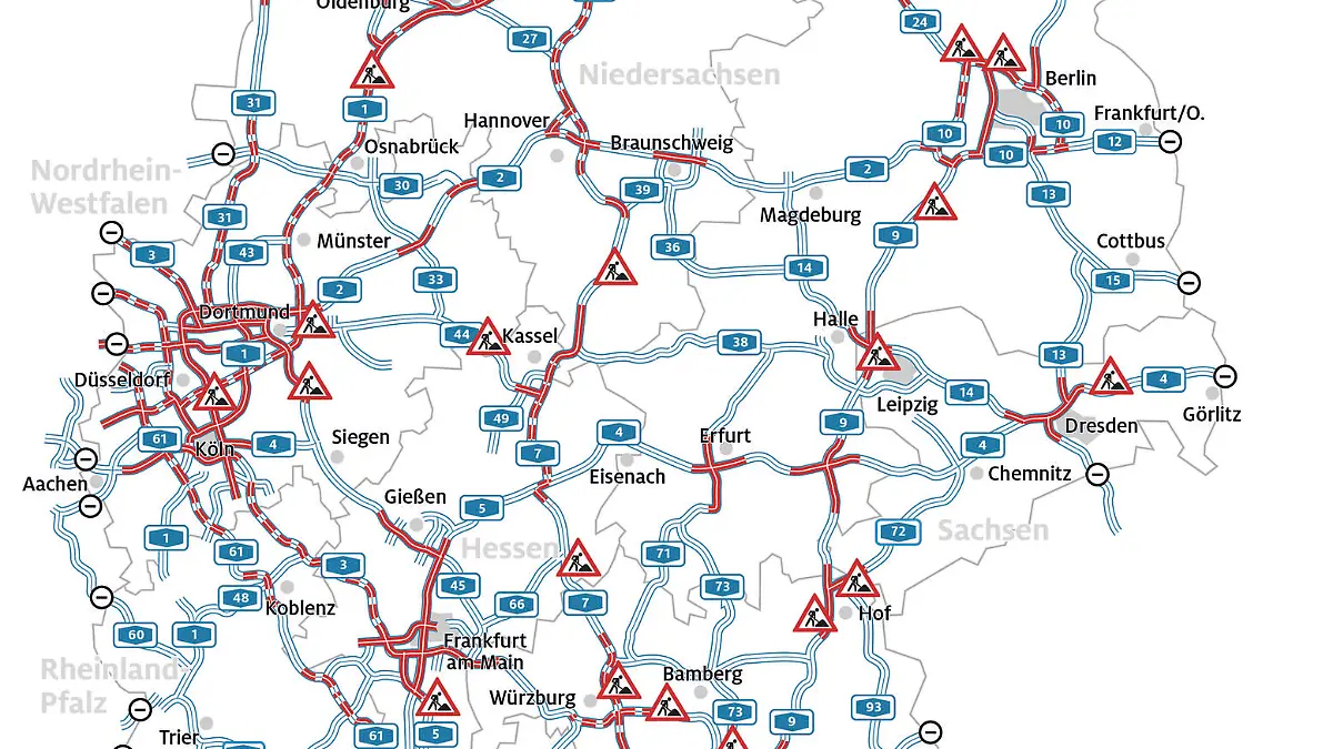 Der ADAC warnt vor vollen Straßen in den kommenden 13 Wochen.