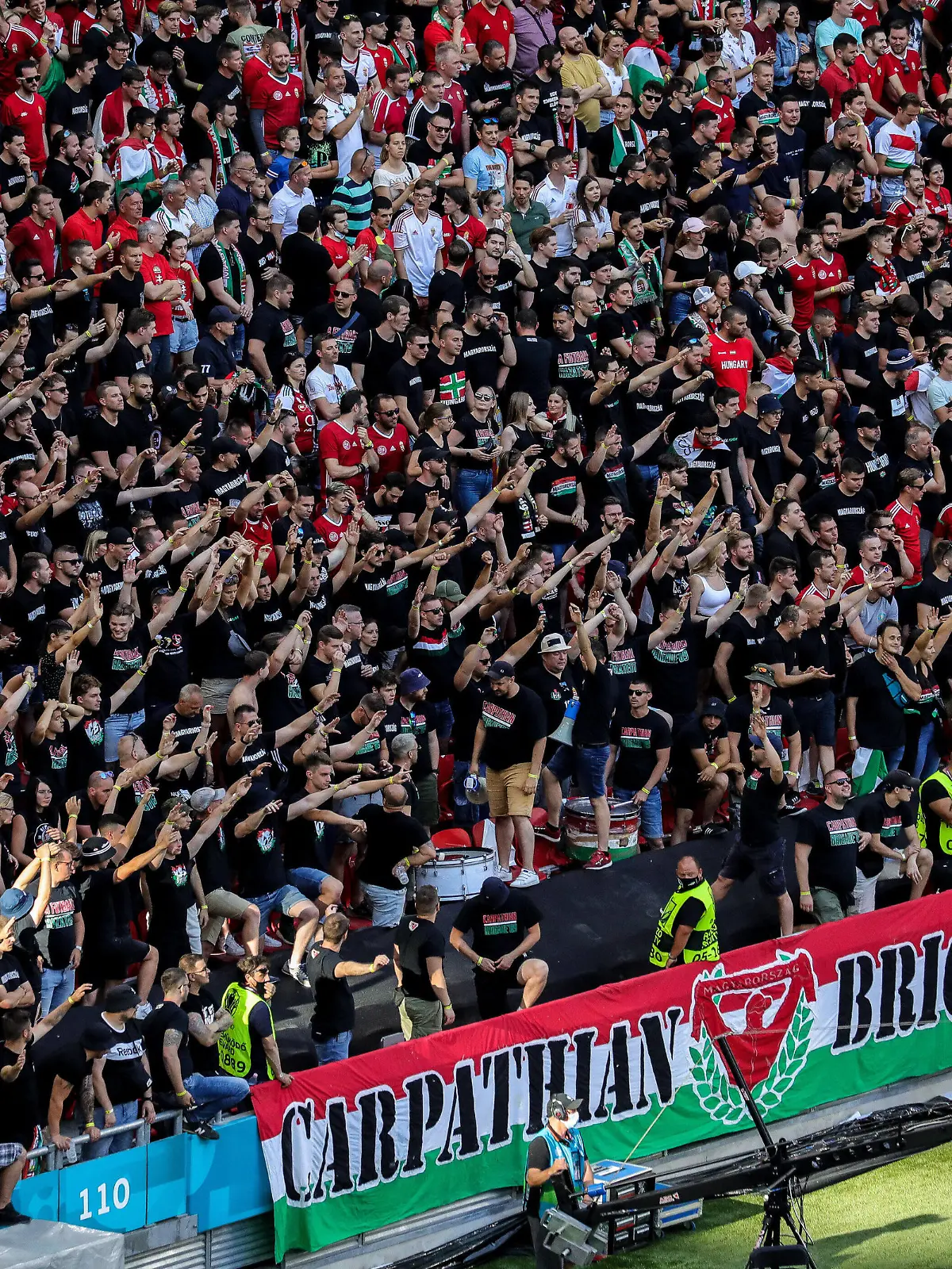 Budapest, Hungary, June 14th 202 Full stands in the Puskas Arena during the European Championship, EM, Europameisterschaft training session of Hungary and Portugal at Puskas Ar na in Budagpest, Hungary. PUBLICATIONxNOTxINxBRA 