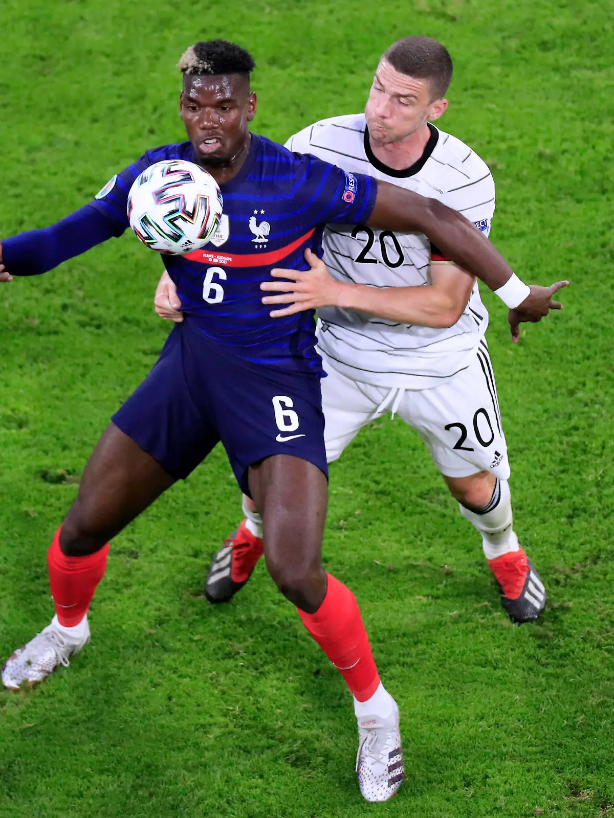 GOSENS Robin Team Deutschland mit POGBA Paul UEFA Fussball Europameisterschaften 2020 Vorrunden Spiel Frankreich - Deutschland 1 : 0 am 15.Juni 2021 in Muenchen DFL REGULATIONS PROHIBIT ANY USE OF PHOTOGRAPHS as IMAGE SEQUENCES and/or QUASI-VIDEO *** GOSENS Robin Team Germany with POGBA Paul UEFA European Football Championship 2020 Preliminary Round Match France Germany 1 0 on 15 June 2021 in Munich DFL REGULATIONS PROHIBIT ANY USE OF PHOTOGRAPHS as IMAGE SEQUENCES and or QUASI VIDEO 