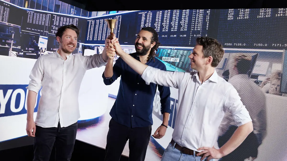Hannes Wiese (Mitgründer und Vorstandsmitglied Operations & Finance), Tarek Müller (Mitgründer und Vorstandsmitglied Marketing & Brand), Sebastian Betz (Mitgründer und Vorstandsmitglied Tech & Produkt)