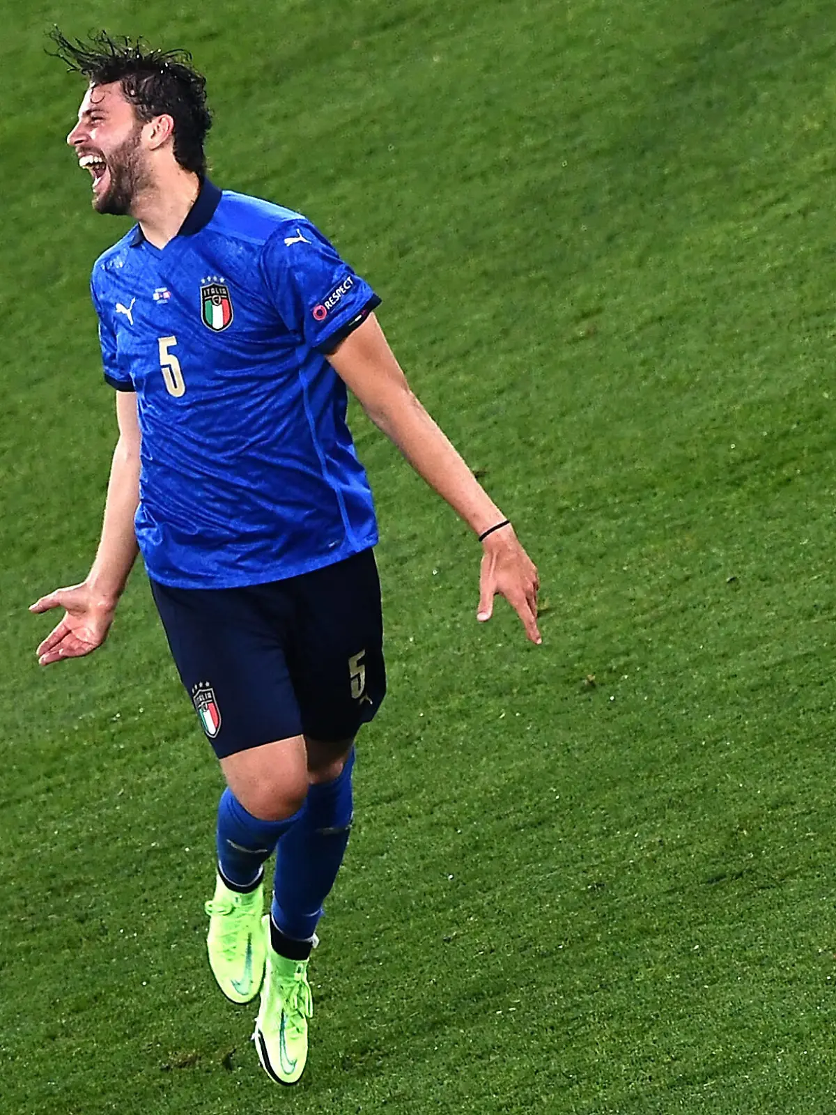 Mg Roma 16/06/2021 - Euro 2020 / Italia-Svizzera / foto Matteo Gribaudi/Image nella foto: esultanza gol Manuel Locatelli PUBLICATIONxNOTxINxITA 