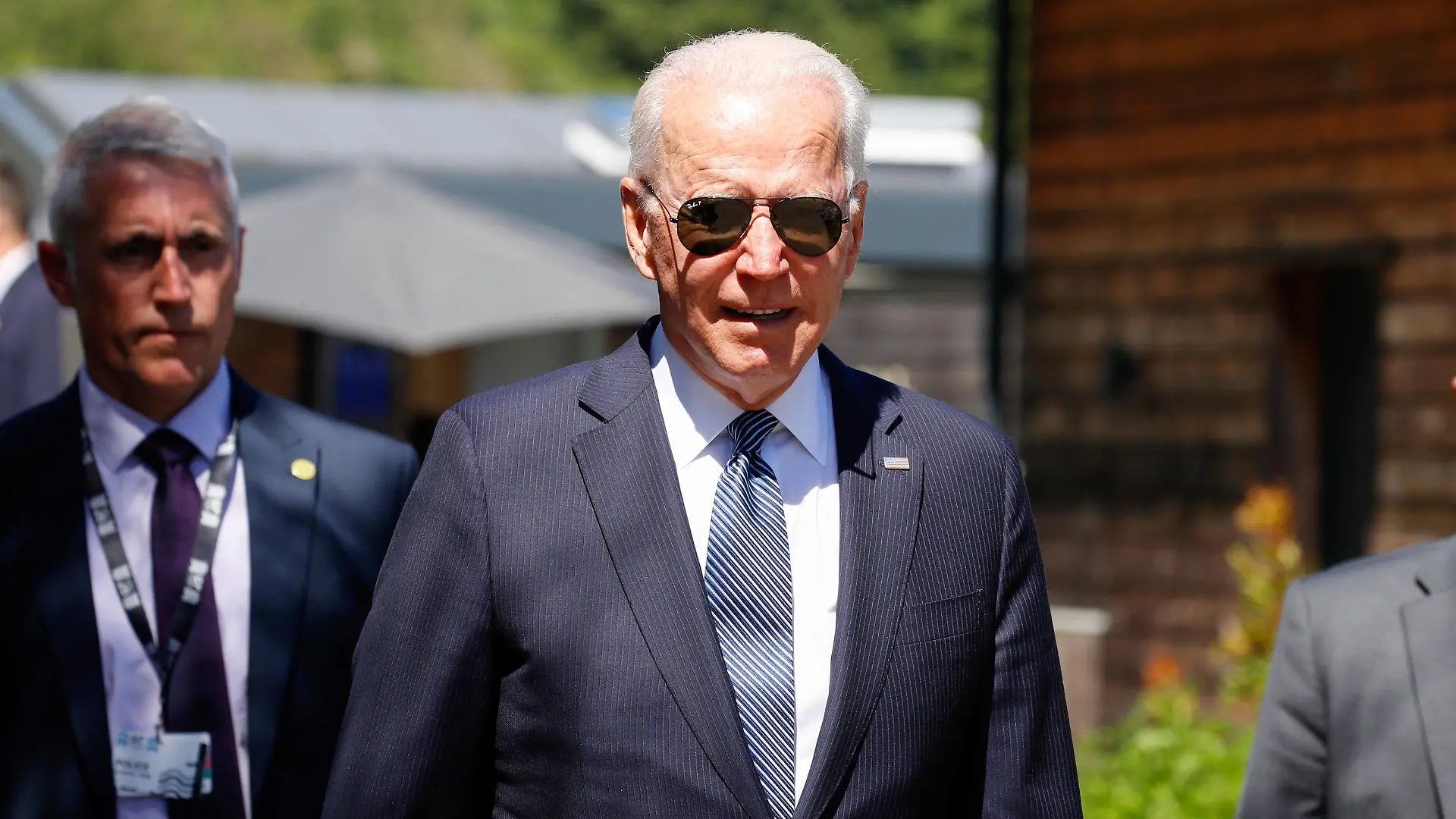 . 13/06/2021. Carbis Bay, Cornwall, United Kingdom. U.S. President Joe Biden at the G7 Summit in Cornwall, United Kingdom. PUBLICATIONxINxGERxSUIxAUTxHUNxONLY xPoolx/xi-Imagesx IIM-22272-0001