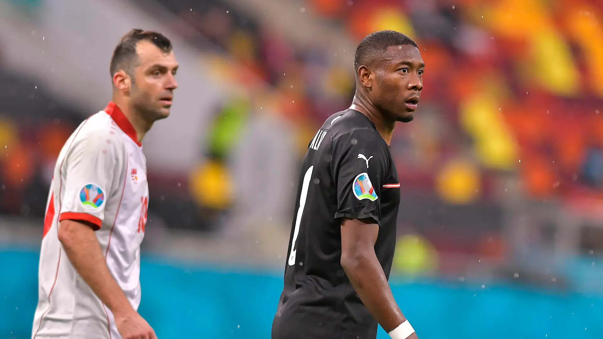 David Alaba in meciul de fotbal dintre Austria si Macedonia de Nord, din cadrul EURO 2020, desfasurat pe Arena Nationala din Bucuresti, duminica 13 iunie 2021. Bucuresti *** David Alaba in the football match between Austria and Northern Macedonia, within EURO 2020, held on the National Arena in Bucharest, Sunday, June 13, 2021 Bucharest Copyright: xRazvanxPasarica/SPORTxPICTURESx