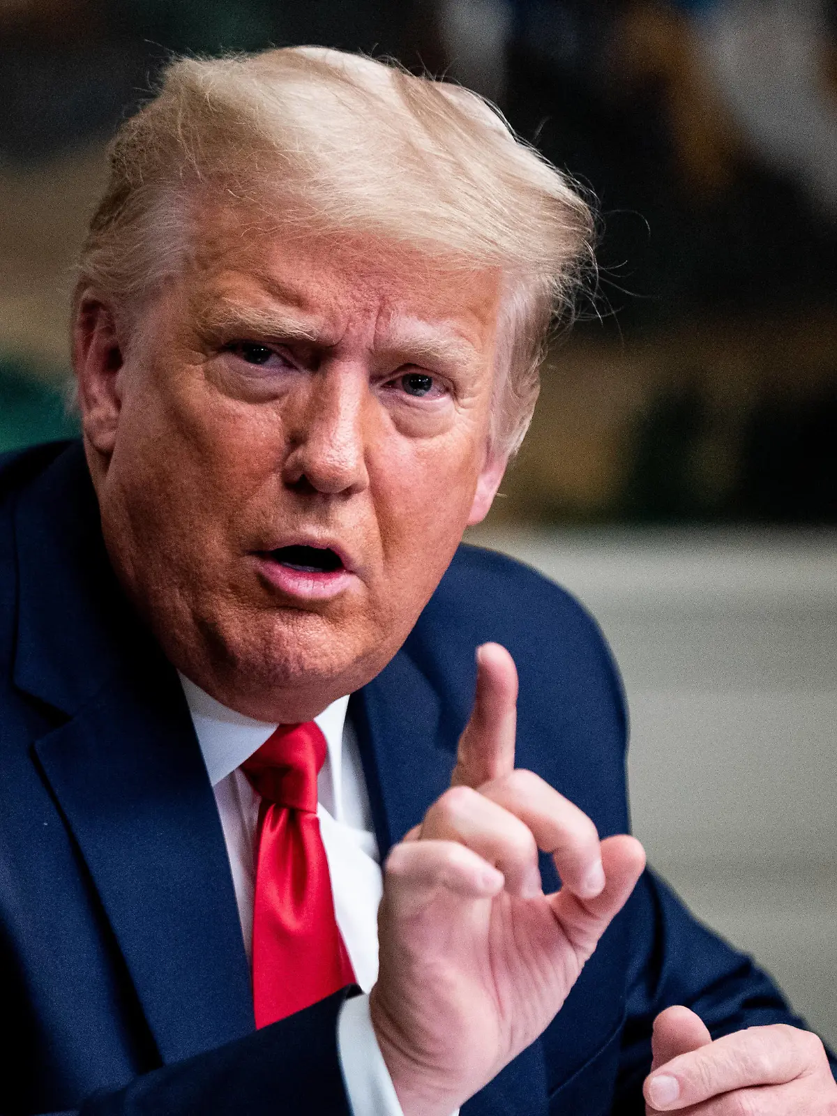  Donald Trump, 75. Geburtstag am 14. Juni News Themen der Woche KW48 News Bilder des Tages November 26, 2020, Washington, District of Columbia, USA: United States President Donald J. Trump speaks via teleconference to representatives of each branch of the Armed Forces, including the Space Force, from the Diplomatic Room of the White House on Thanksgiving Day in Washington, DC on November 26, 2020. In answering questions from the media he called the election a massive fraud..Credit: / Pool via CNP Washington USA - ZUMAs152 20201126_zaa_s152_010 Copyright: xErinxSchaffx