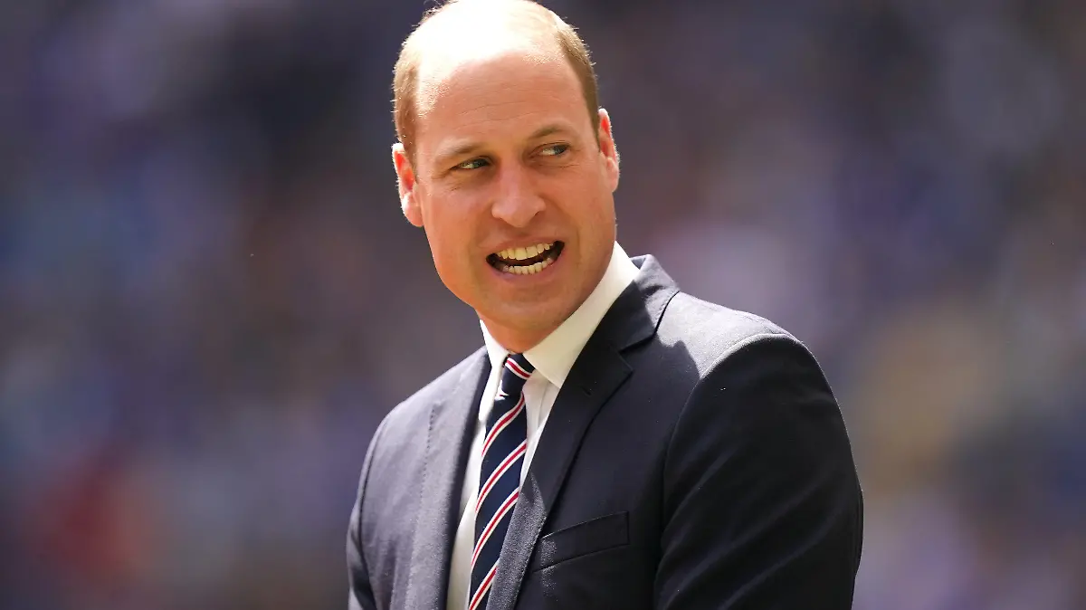 14.05.2023, Großbritannien, London: William, Prinz von Wales, steht vor dem Finale des Vitality Women's FA Cup im Wembley-Stadion. Foto: Mike Egerton/PA Wire/dpa +++ dpa-Bildfunk +++