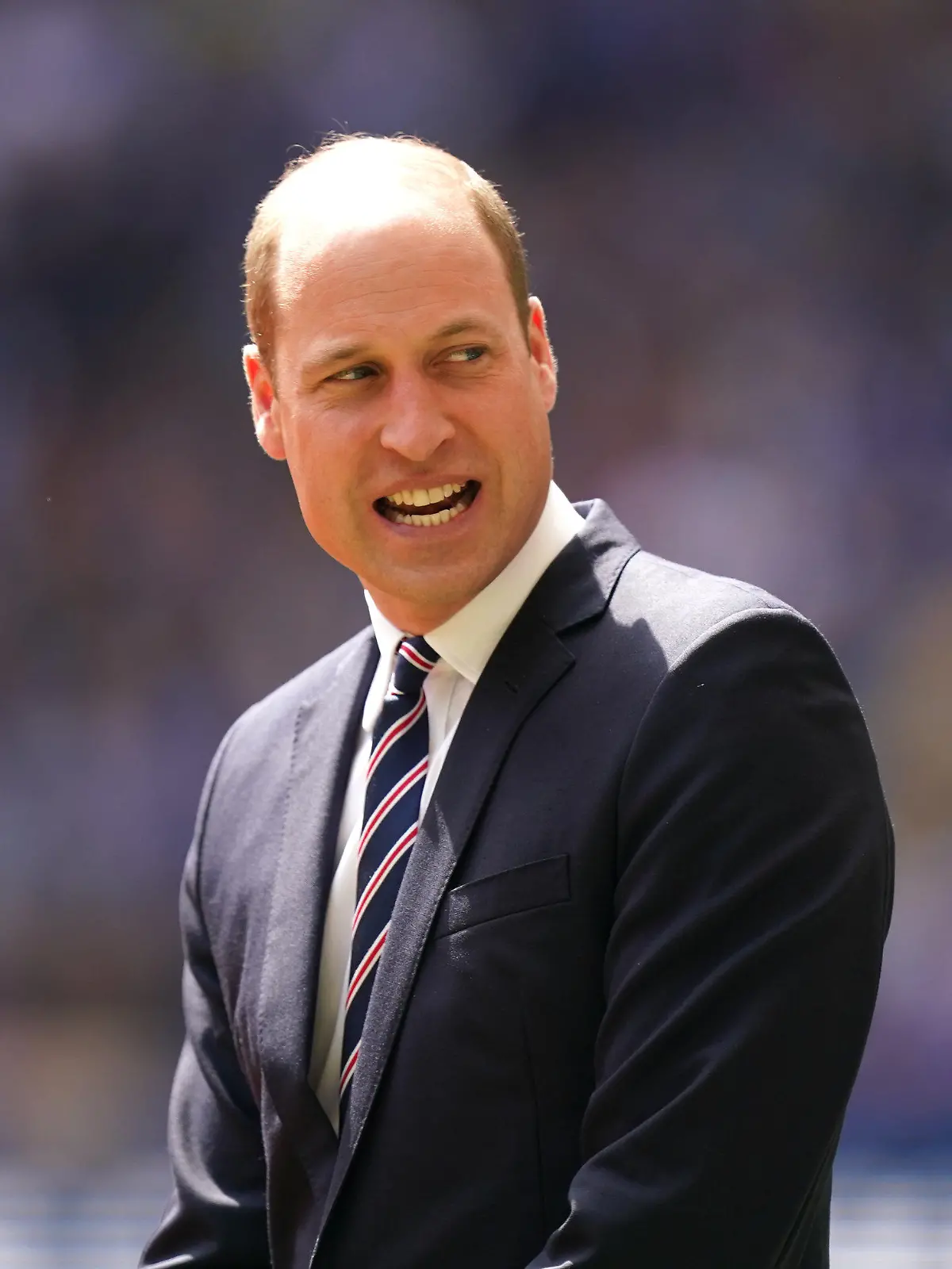 14.05.2023, Großbritannien, London: William, Prinz von Wales, steht vor dem Finale des Vitality Women's FA Cup im Wembley-Stadion. Foto: Mike Egerton/PA Wire/dpa +++ dpa-Bildfunk +++