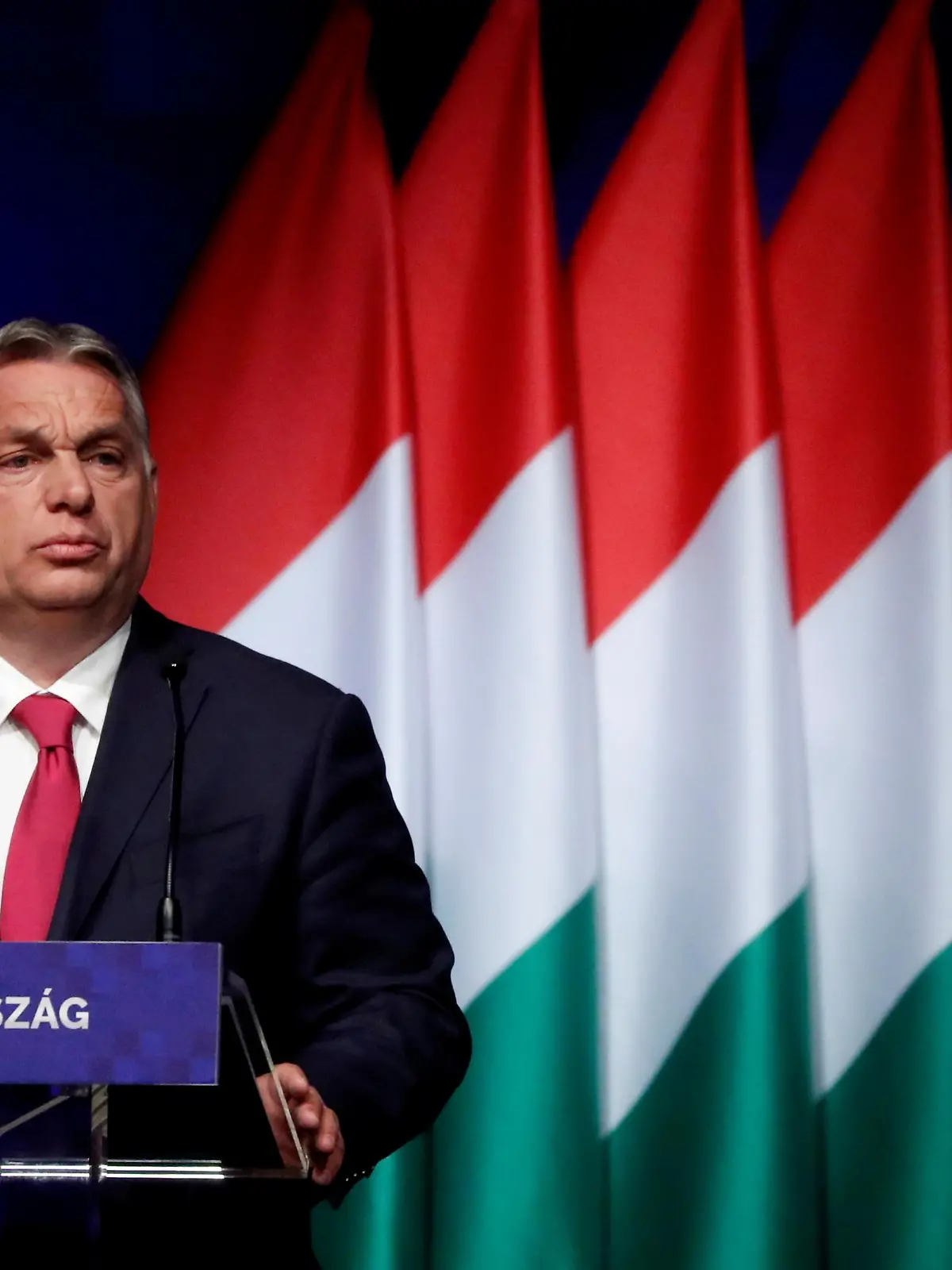 FILE PHOTO: Hungarian Prime Minister Viktor Orban addresses a business conference in Budapest, Hungary, June 9, 2021. REUTERS/Bernadett Szabo/File Photo