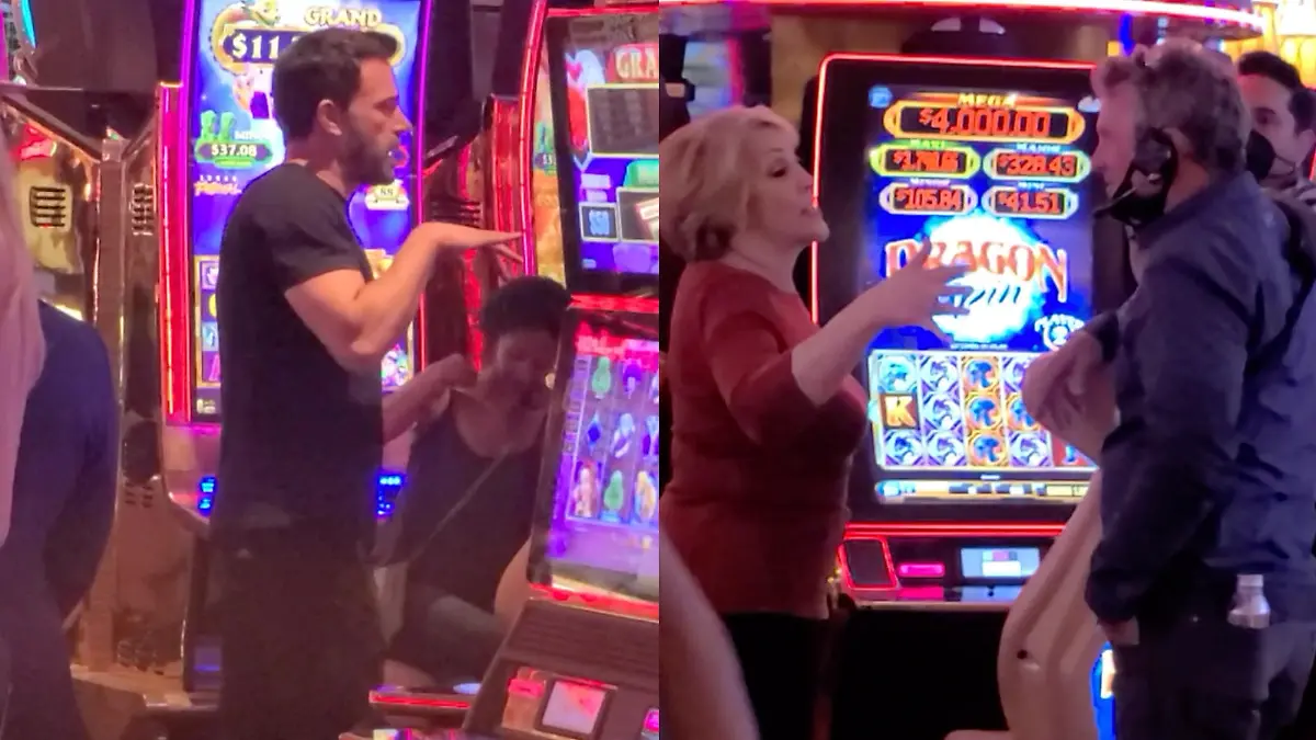 Ben Affleck und Jennifer Lopez' Mutter Guadalupe Rodriguez gemeinsam im Spielcasino in Las Vegas.