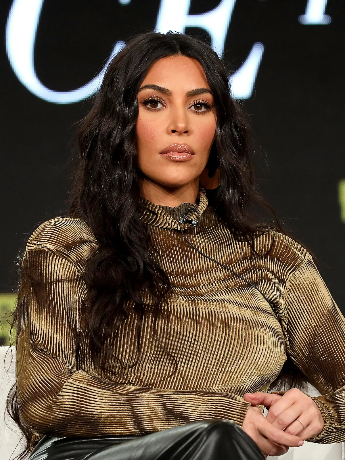 FILE - In this Saturday, Jan. 18, 2020 file photo, Kim Kardashian West speaks at the "Kim Kardashian West: The Justice Project" panel during the Oxygen TCA 2020 Winter Press Tour at the Langham Huntington, in Pasadena, Calif.  Celebrities including Kim Kardashian West, Katy Perry and Leonardo DiCaprio are taking part in a 24-hour “freeze” Wednesday, Sept. 16, 2020 on Instagram to protest against the failure of the social media platform's parent company, Facebook, to tackle misinformation and hateful content. (Photo by Willy Sanjuan/Invision/AP, File)