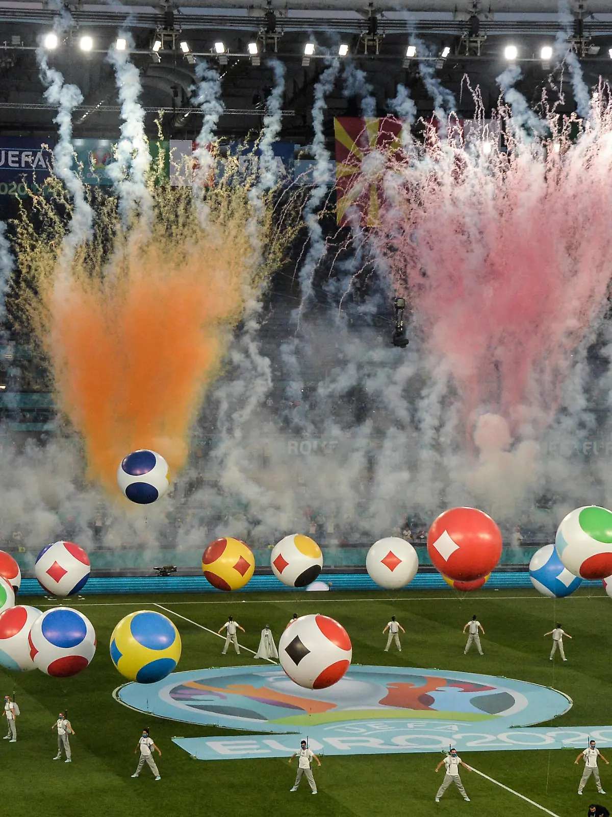 The opening ceremony of the UEFA EURO, EM, Europameisterschaft,Fussball 2020 european football championships before the match between Turkey and Italy at stadio Olimpico in Rome Italy, June 11th, 2021. Photo Andrea Staccioli / Insidefoto andreaxstaccioli 