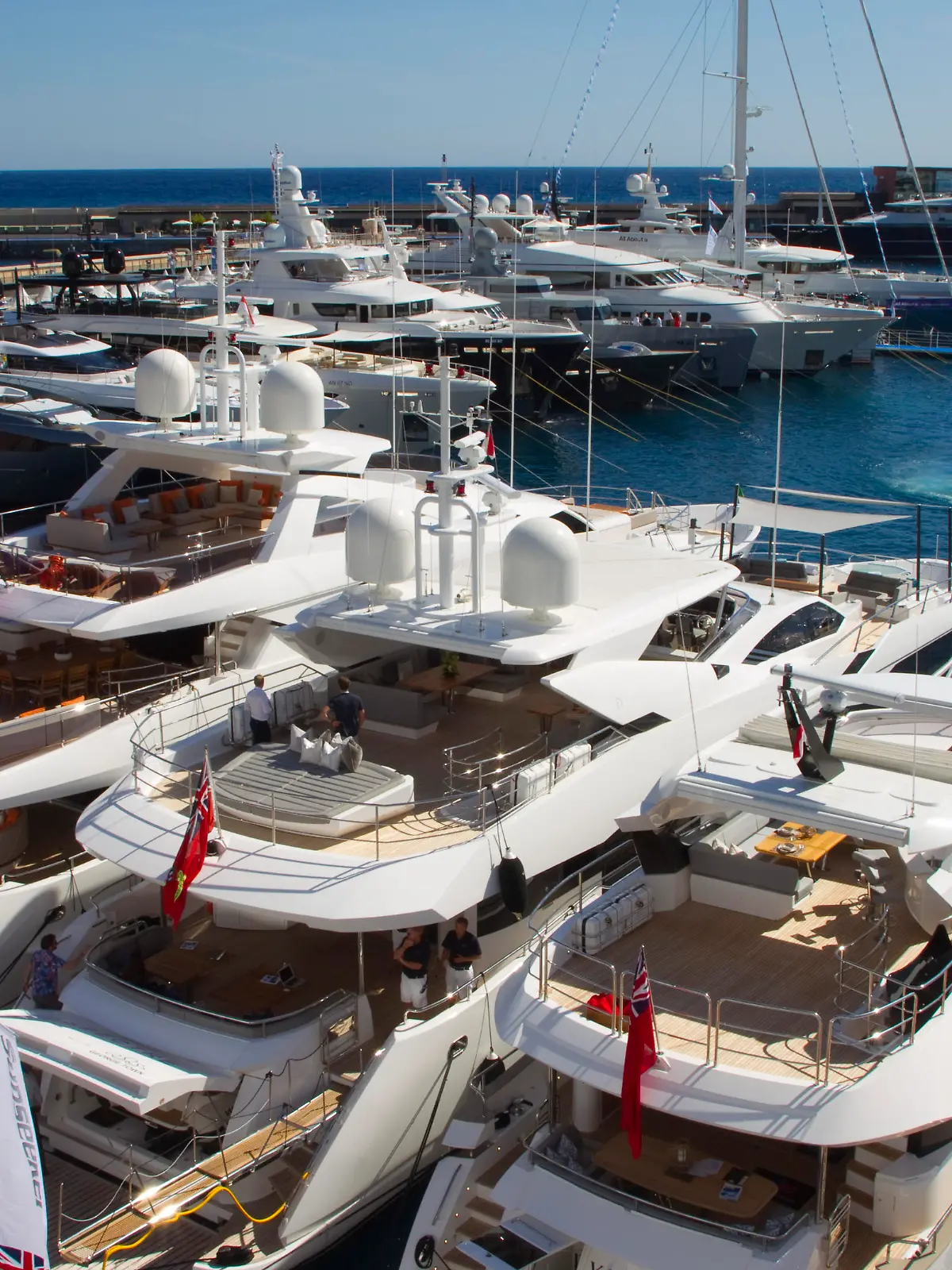Monte Carlo, Monaco - September 26, 2018: Monaco Yacht Show Atmosphere. Yachts