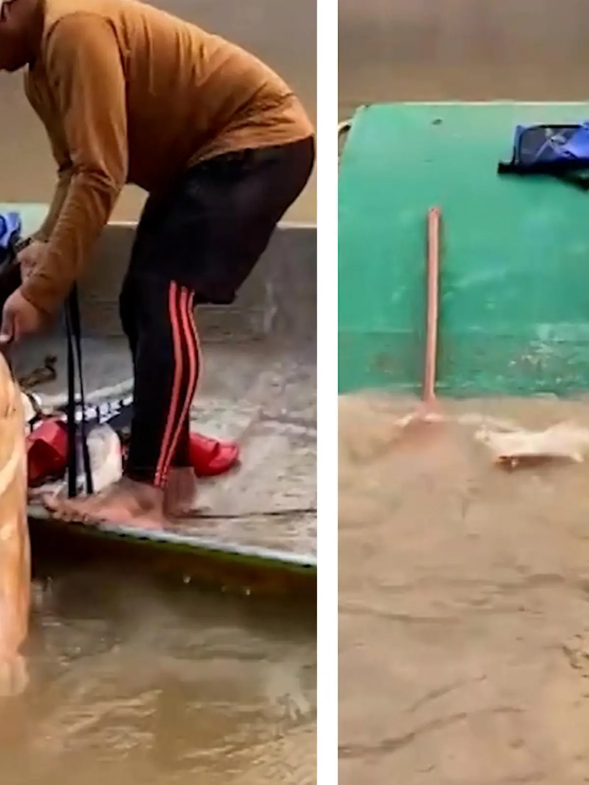 In der thailändischen Provinz Lampang hat sich ein Fischer mit seinem kleinen Boot dazu entschieden, einen riesigen Wels angeln zu wollen. Die riskanten Bilder gibt es im Video zu sehen!