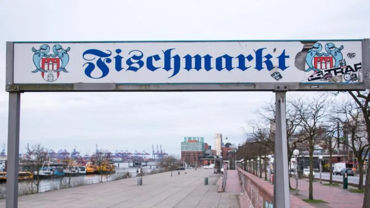 Leerer Hamburger Fischmarkt