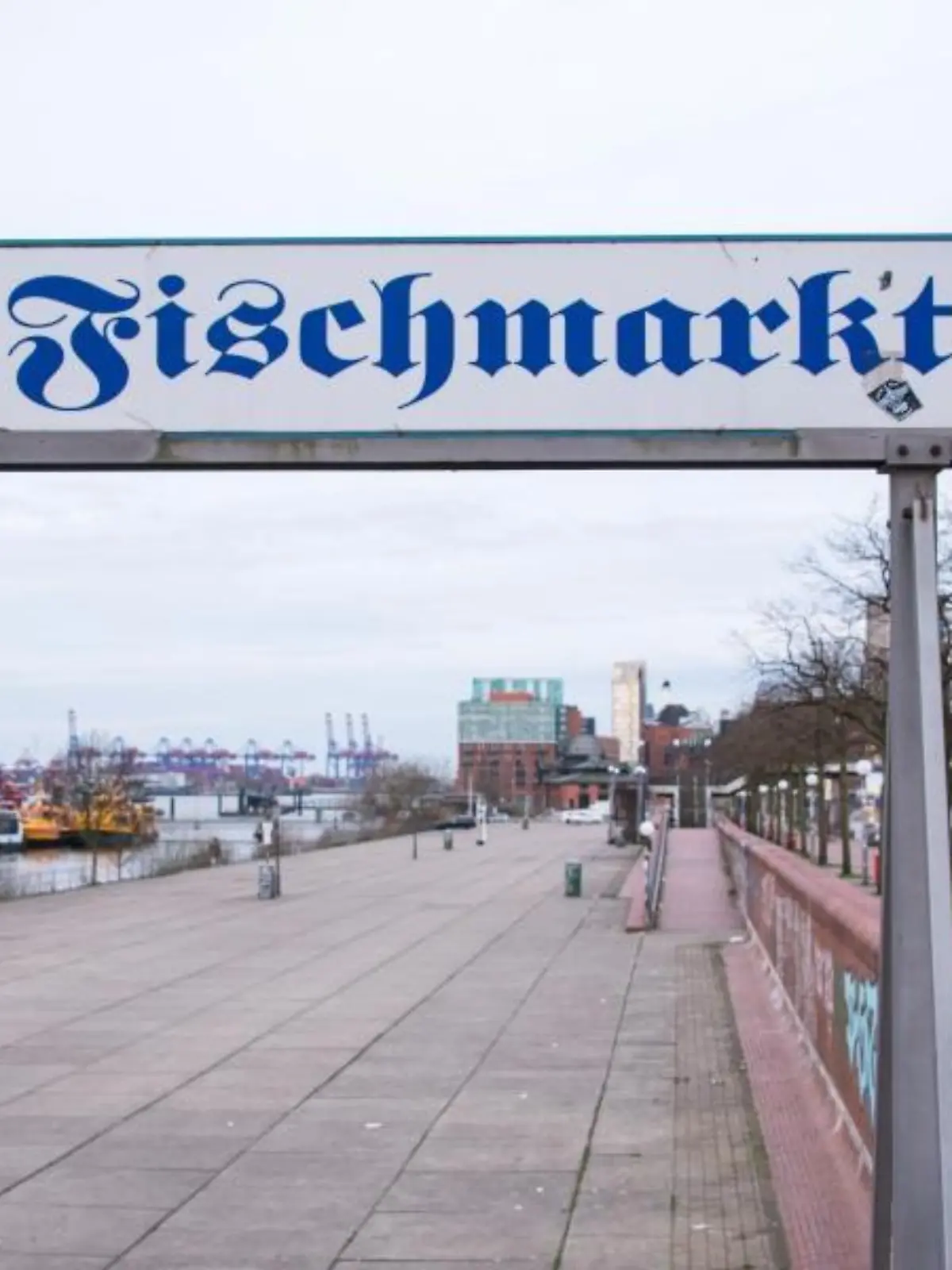 Leerer Hamburger Fischmarkt