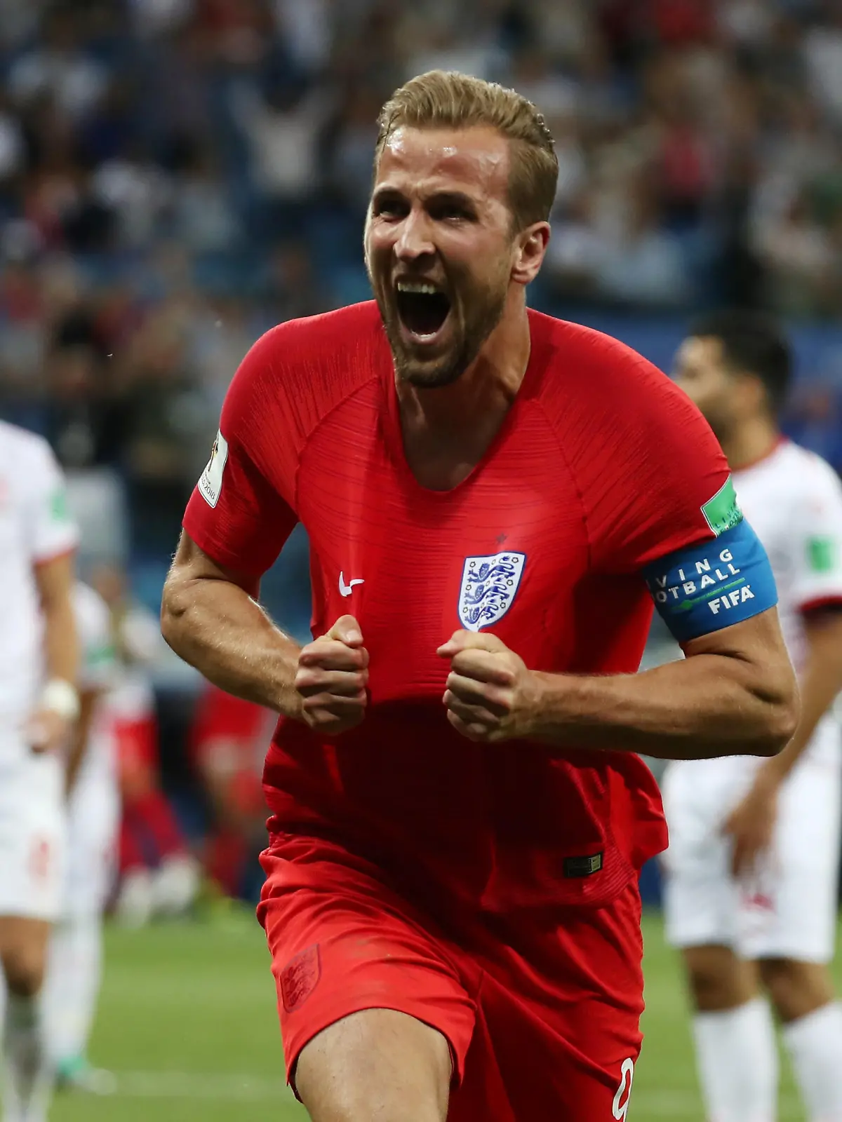 Soccer Football - World Cup - Group G - Tunisia vs England - Volgograd Arena, Volgograd, Russia - June 18, 2018   England's Harry Kane celebrates scoring their second goal    REUTERS/Sergio Perez