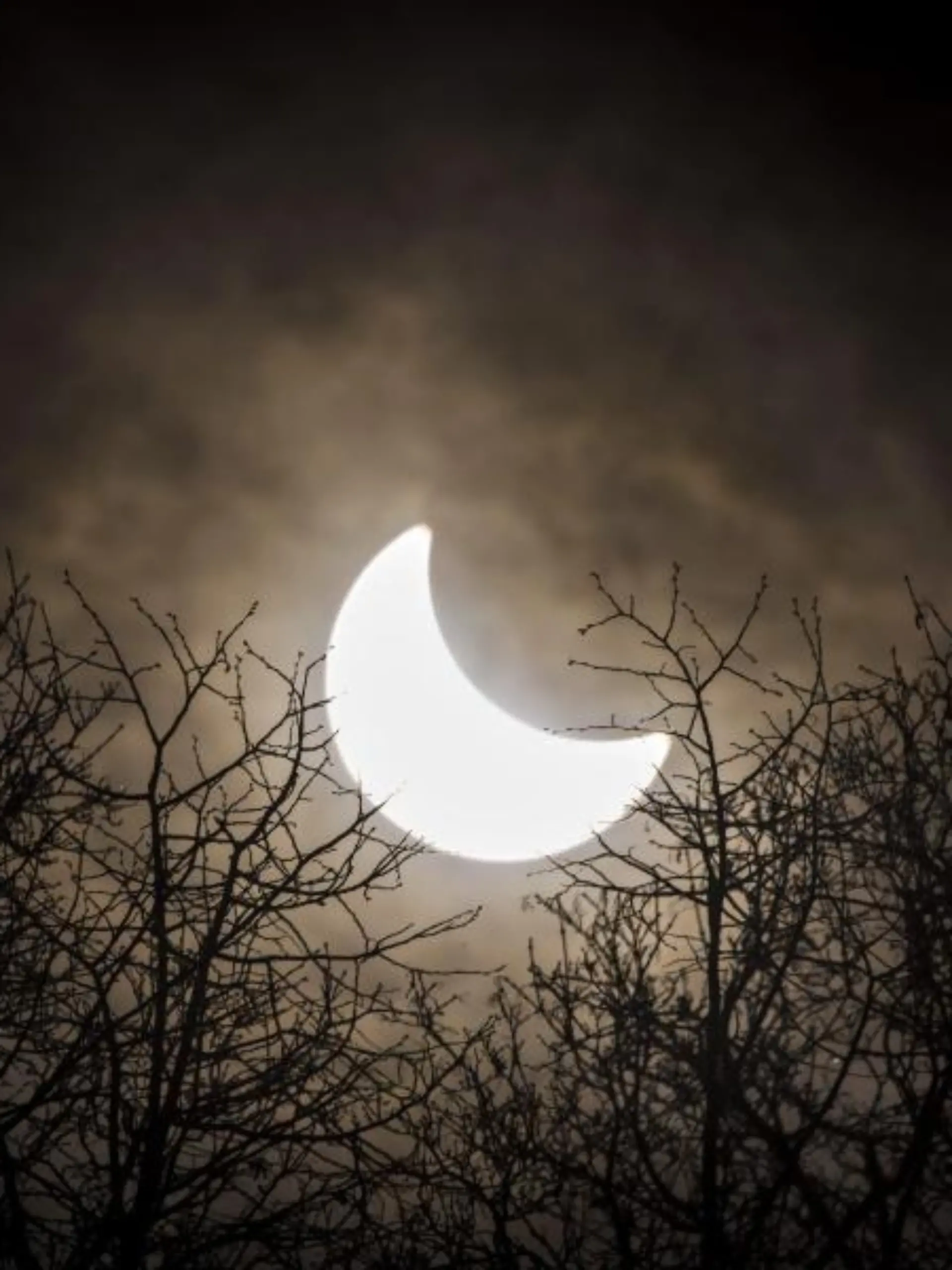 Der Mond hat sich vor die Sonne geschoben