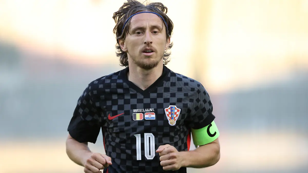 06.06.2021, Belgien, Brüssel: Fußball: Länderspiele, Belgien - Kroatien: Kroatiens Kapitän Luka Modric in Aktion. Foto: Virginie Lefour/BELGA/dpa +++ dpa-Bildfunk +++