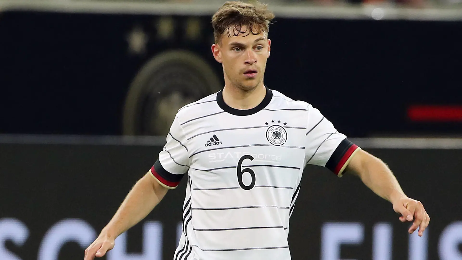 Joshua Kimmich / Einzelbild / Freisteller / Aktion / / Fußball Fussball / Testspiel Länderspiel Nationalmannschaft DFB Herren / Saison 2020/2021 / 07.06.2021 / Deutschland GER vs. Lettland LAT Latvia / Geisterspiel wegen Corona Covid 19 / DFL regulations prohibit any use of photographs as image sequences and/or quasi-video. / *** Joshua Kimmich single image cutout action sports football soccer test match international match national team DFB men season 2020 2021 07 06 2021 Germany GER vs Latvia LAT Latvia ghost match because of Corona Covid 19 DFL regulations prohibit any use of photographs as image sequences and or quasi video