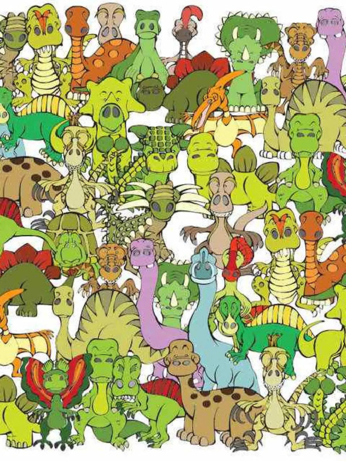 Suchbild Dinos und Schildkröte
