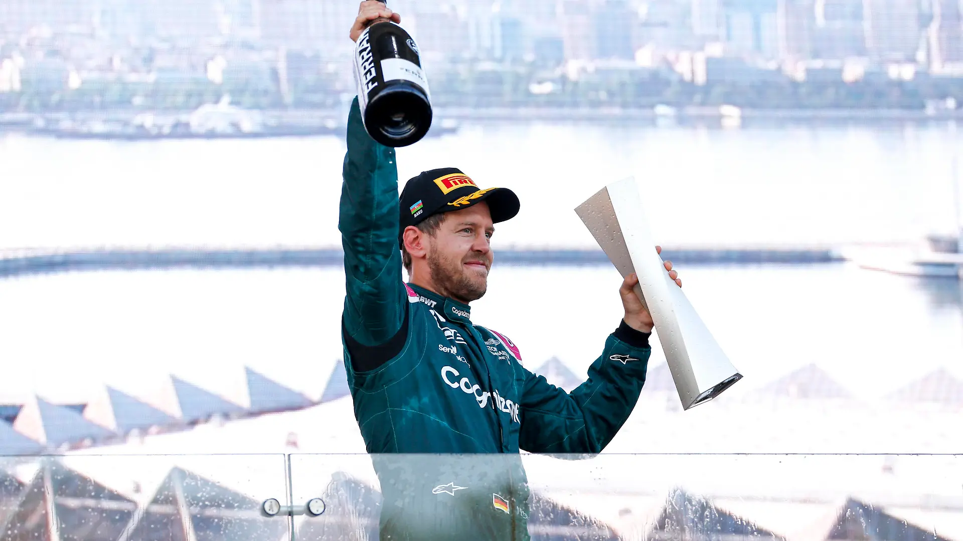 5 Sebastian Vettel GER, Aston Martin Cognizant F1 Team, F1 Grand Prix of Azerbaijan at Baku City Circuit on June 6, 2021 in Baku, Azerbaijan. Photo by HOCH ZWEI Baku Azerbaijan *** 5 Sebastian Vettel GER, Aston Martin Cognizant F1 Team , F1 Grand Prix of Azerbaijan at Baku City Circuit on June 6, 2021 in Baku, Azerbaijan Photo by HOCH ZWEI Baku Azerbaijan