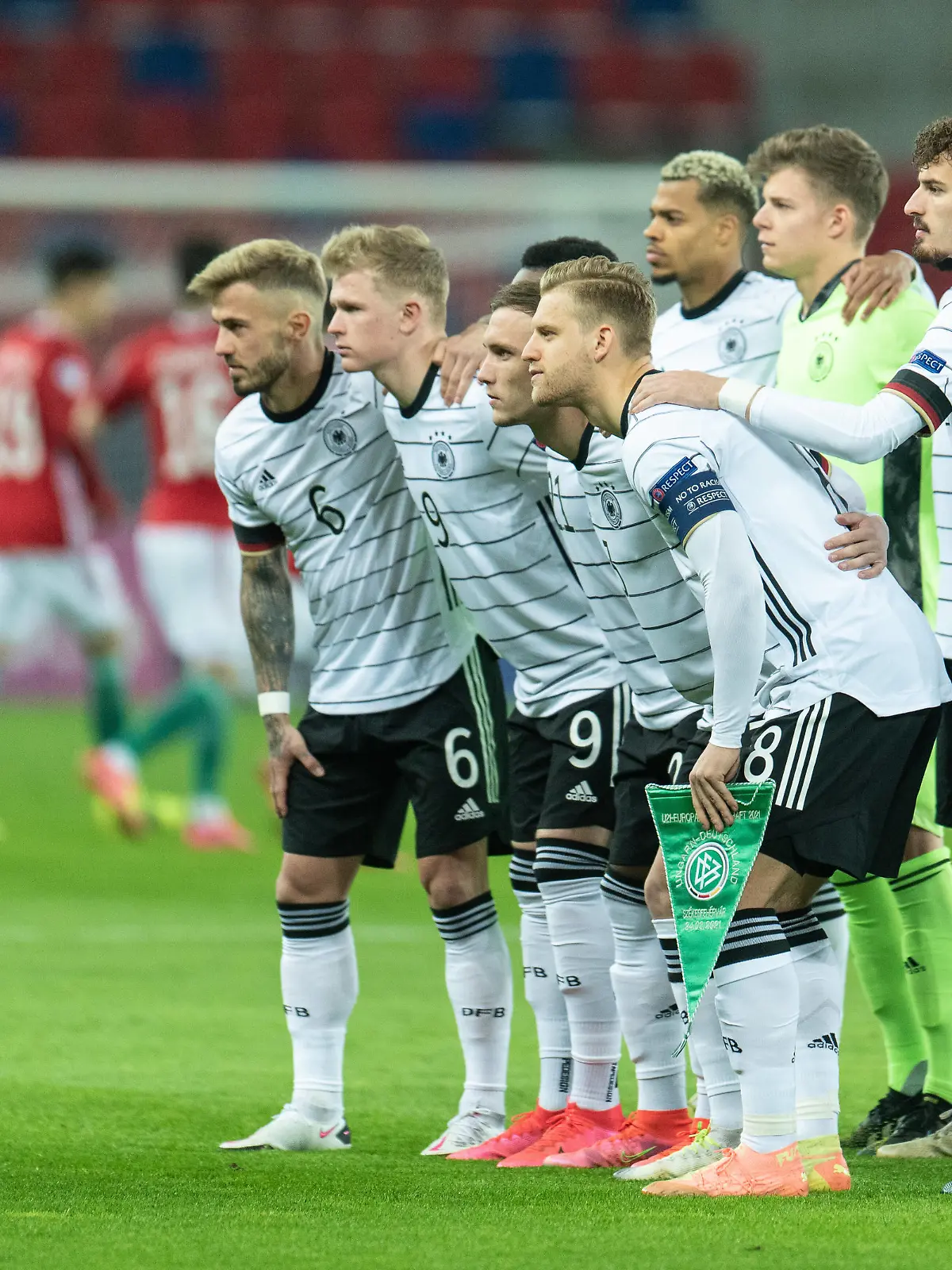 Hungary v Germany, UEFA EURO, EM, Europameisterschaft,Fussball U-21 championship, Szekesfehervar, Hungary Szekesfehervar, Hungary. 24th, March 2021. The players of Germany seen before the UEFA EURO U-21 match between Hungary and Germany at Sostoi Stadion in Szekesfehervar. Szekesfehervar Hungary PUBLICATIONxNOTxINxDENxNOR Copyright: xGonzalesxPhoto/GastonxSzermanx 