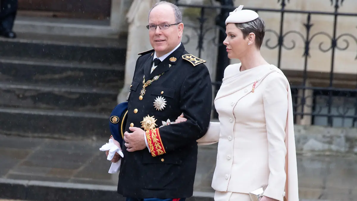 Albert II, Prince of Monaco, and Princess Charlene arrives for the Coroation at Westminster Abbey, London, England, UK on Saturday 6 May, 2023., Credit:Justin Ng / Avalon