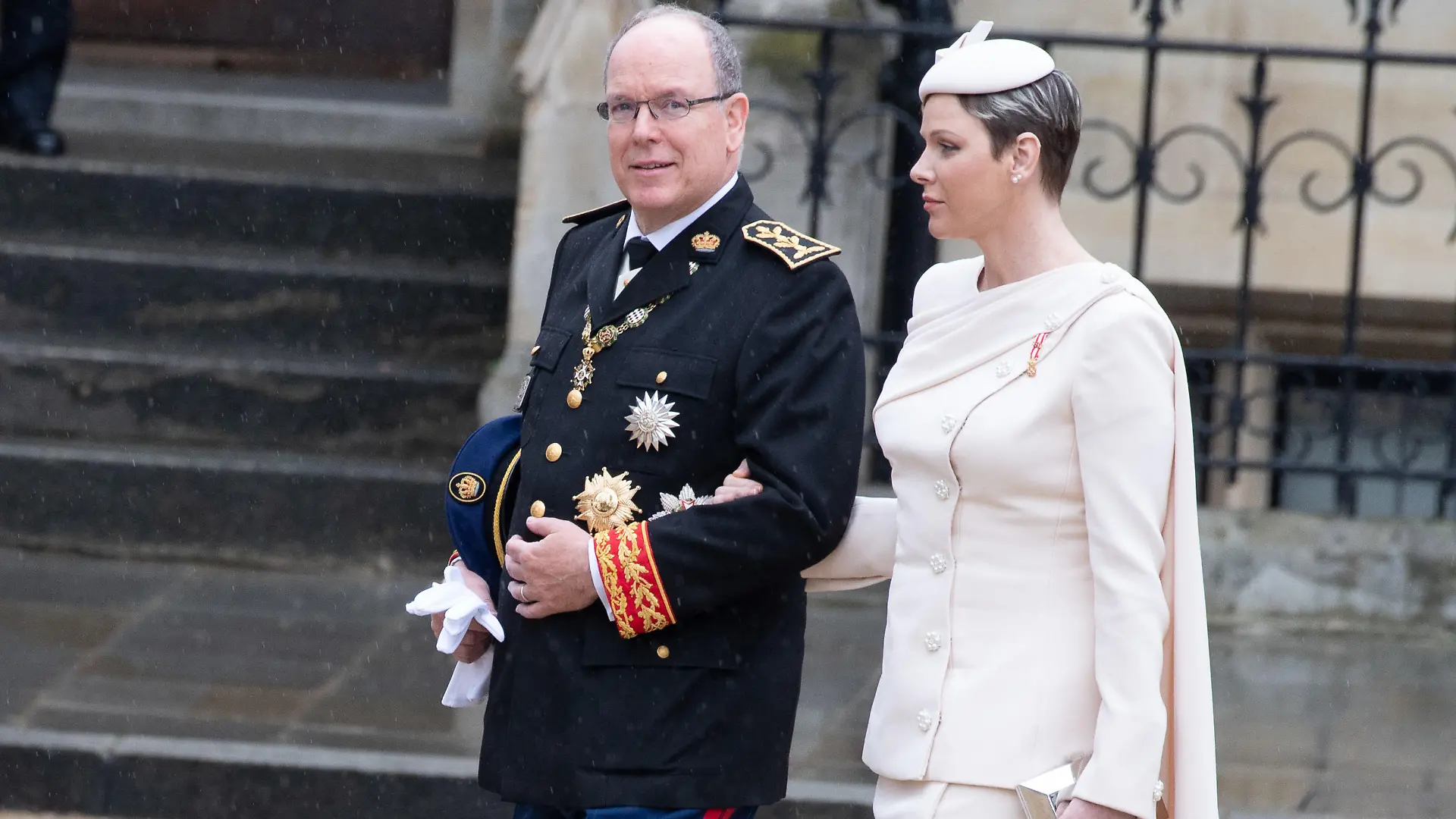 Albert II, Prince of Monaco, and Princess Charlene arrives for the Coroation at Westminster Abbey, London, England, UK on Saturday 6 May, 2023., Credit:Justin Ng / Avalon