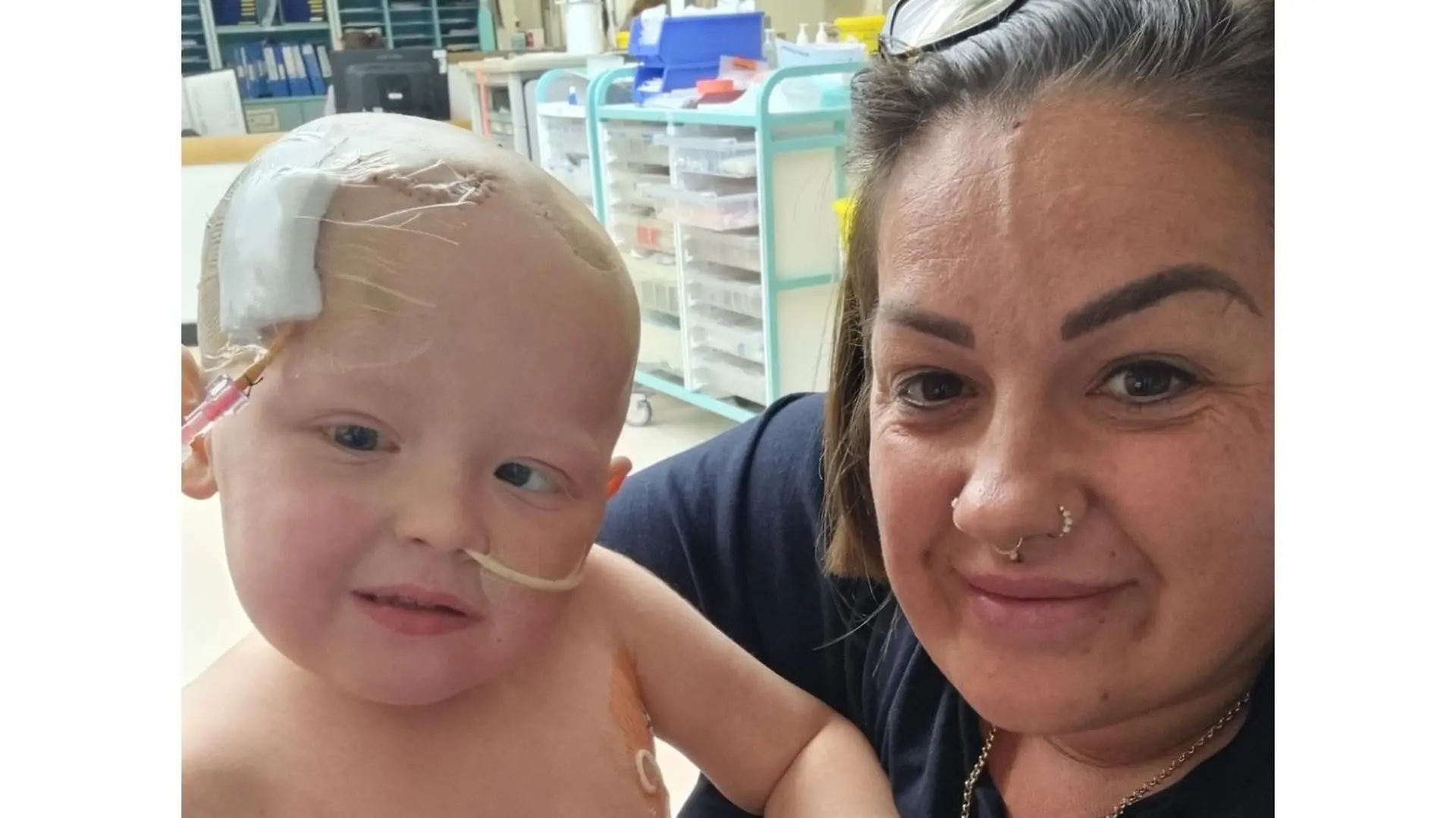 Story from Jam Press (Clumsy Cancer)
Pictured: Keiley with her son, Jett.
Mum told son had viral infection by doctors devastated after symptoms turn out to be brain tumour – after SEVEN visits to A&E
A mother is warning fellow parents to watch out for unusual health symptoms after claiming doctors said her six-year-old son’s cancer was “viral infection”.
Keiley Ebbs first noticed something was wrong with her little boy, Jett, when he began complaining of pain in his arms and legs, experienced morning sickness and became clumsy, randomly walking into things.
She was allegedly told by medical professionals that the symptoms were a sign of a viral infection.
Sensing in her gut that there was more to her son’s behaviour and after seven visits to A&E, the mum pushed for further investigation.
A devastating scan revealed a brain tumour travelling down his spine.
“They kept saying it was a viral infection, and to take him home and give him over-the-counter medication,” The 38-year-old from Lincolnshire told http://NeedToKnow.co.uk.
“I had it in my head that he had a brain tumour, I’d seen the symptoms before in my job as a carer.
“I was frustrated that the doctors kept saying the same thing and didn’t seem to listen to me.
“I feel like they thought I was exaggerating but I knew there was something seriously wrong with him.”
Returning to A&E for the seventh time on 13 December, doctors agreed to give Jett a CT scan and the results were horrifying.
He was diagnosed with a brain tumour and was immediately rushed to Sheffield hospital where he underwent a 10-hour surgery to remove the mass.
She said: “It’s so hard to even explain, it was so quick.
“They said ‘Jett has a brain tumour, we are blue-lighting you to Sheffield’.
“I can remember sitting in the ambulance ride.
“Not knowing what was going on, he was so excited to be in an ambulance and my journey was a complete blur, it was so bizarre.
“The nurse kept checkin