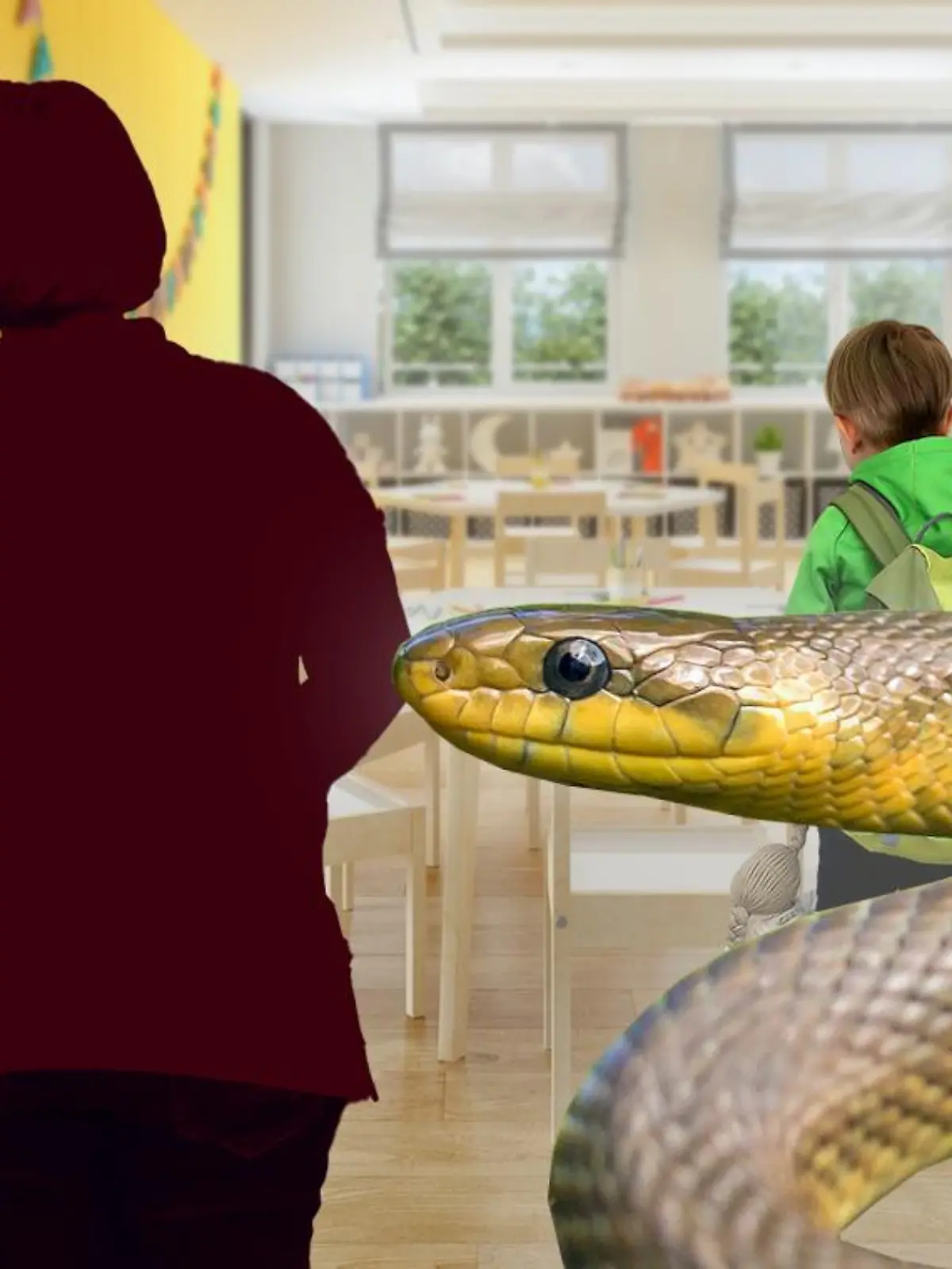 Erzieherin will Kinder vor Schlange beschützen und wird gebissen
