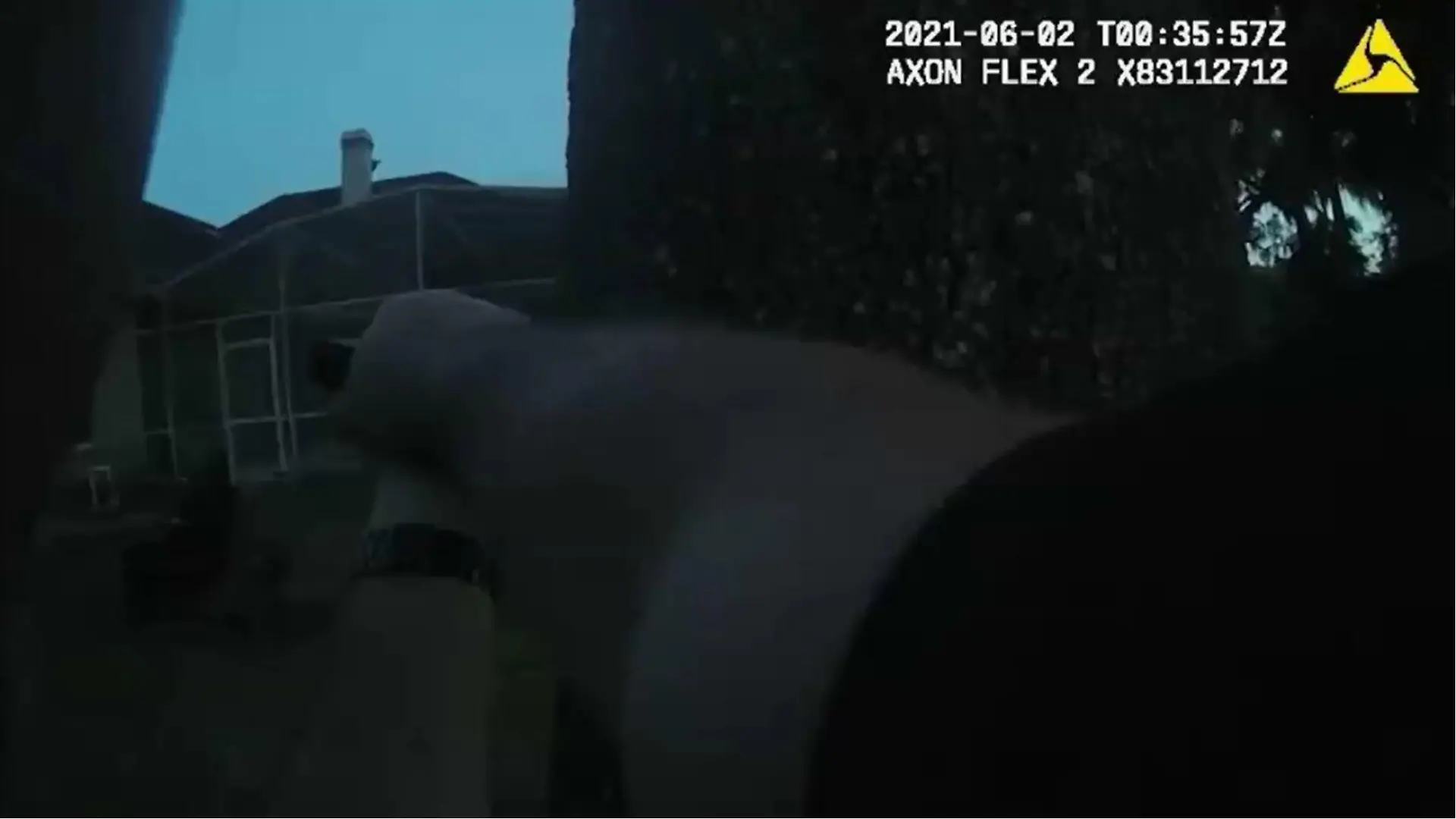 Die Dashcam eines Polizisten zeichnete den Einsatz auf.