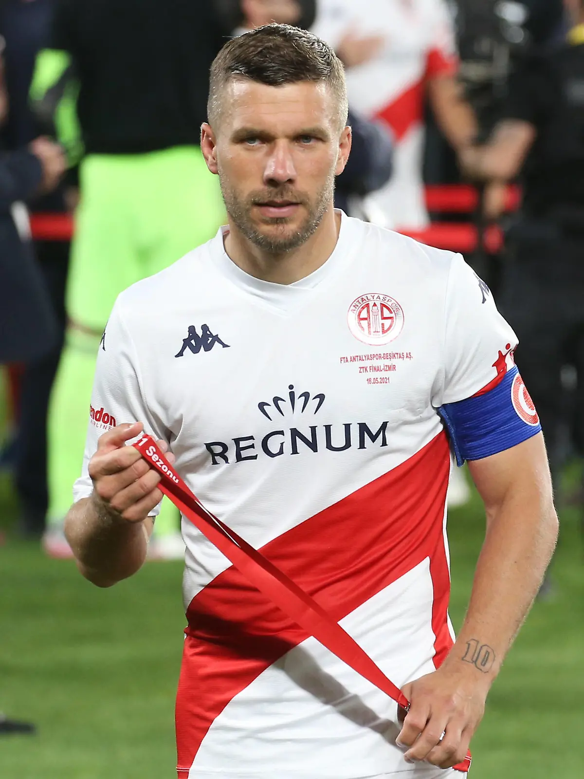 Antalyaspors Lukas Podolski after Besiktas - Antalyaspor Turkish Cup Final at Gursel Aksel Stadium in Izmir, 15th of May, 2021. Besiktas wins 2 - 0 to be Turkish Cup Champion. Copyright: TolgaxAdanali 17144126 