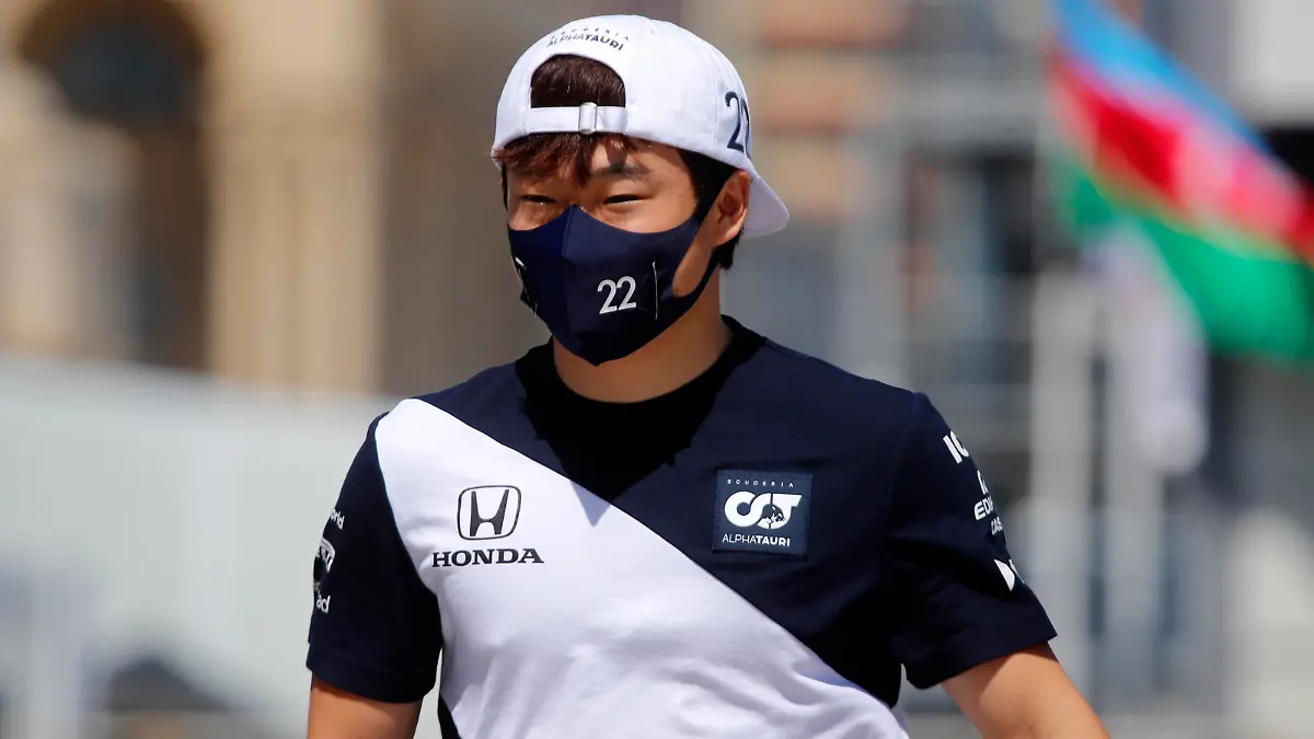 Formula One F1 - Formula One - Azerbaijan Grand Prix - Baku City Circuit, Baku, Azerbaijan - June 3, 2021 AlphaTauri's Yuki Tsunoda ahead of the Grand Prix REUTERS/Anton Vaganov