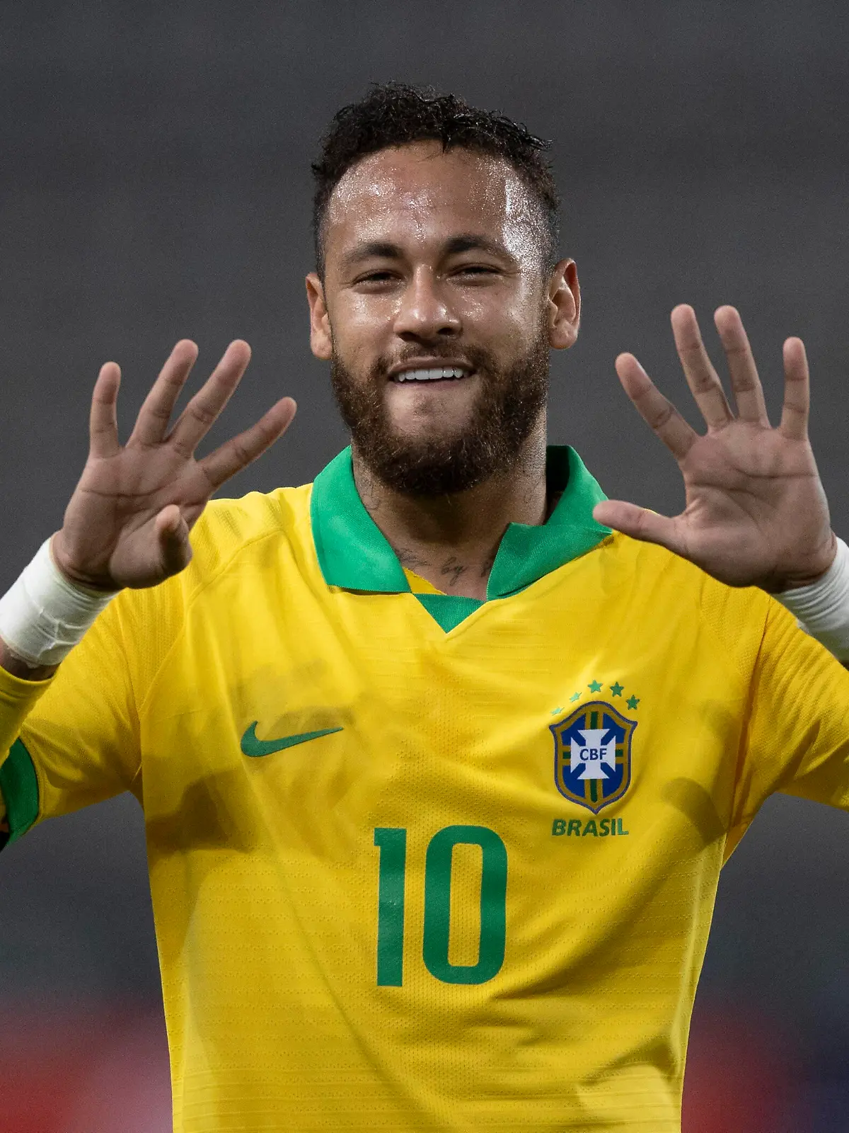  13th October 2020 National Stadium of Peru, Lima, Peru FIFA World Cup, WM, Weltmeisterschaft, Fussball 2022 qualifying Peru versus Brazil Neymar of Brazil celebrates his penalty goal in the 28th minute 1-1 PUBLICATIONxNOTxINxUK ActionPlus12240927 LucasxFigueiredo/CBF