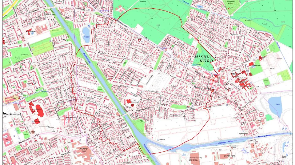 In diesem Evakuierungsradius müssen Bewohner des Bezirks Hannover-Misburg spätestens um 14 Uhr ihre Wohnungen verlassen.