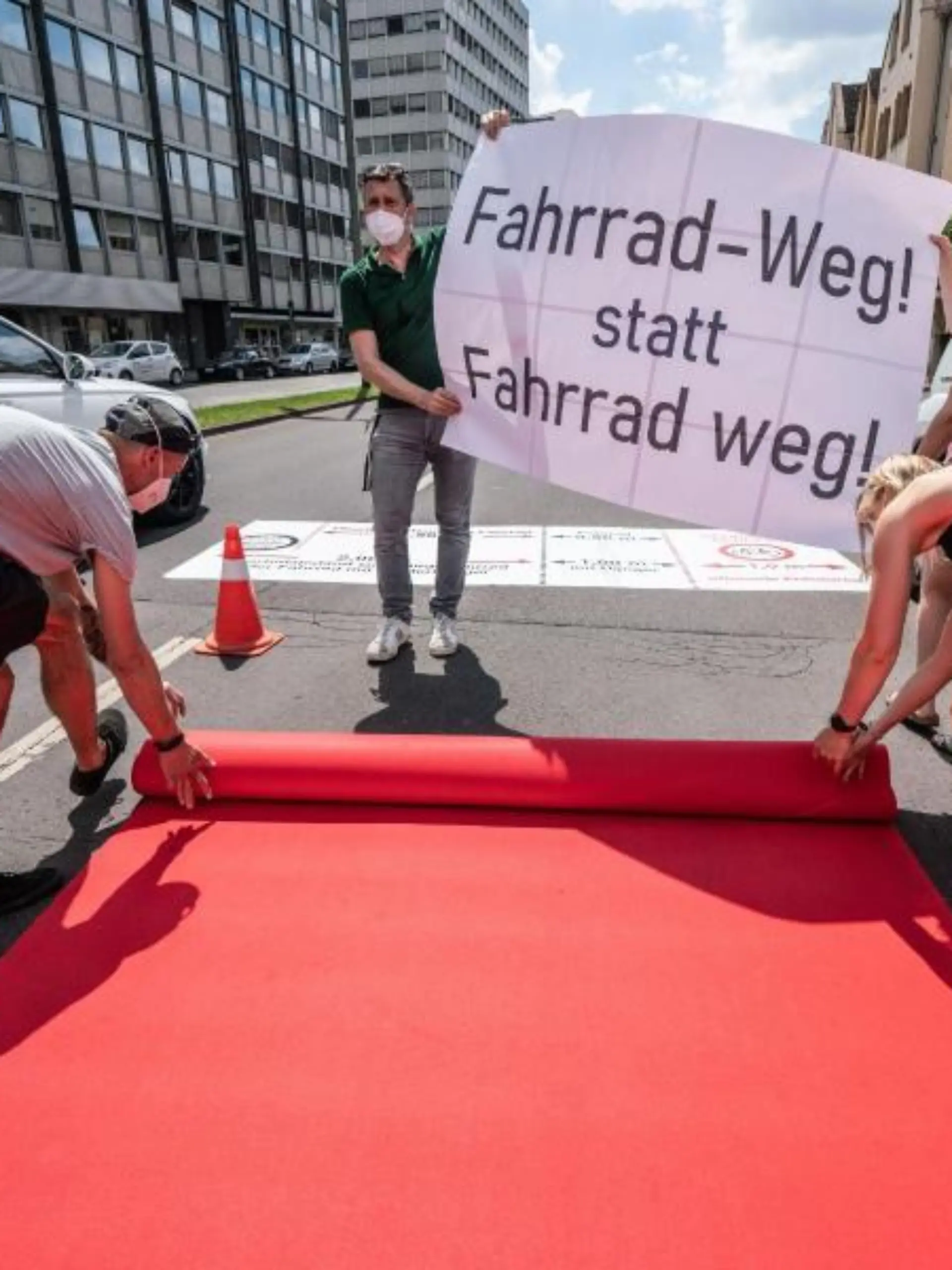 Aktion zum Weltfahrradtag