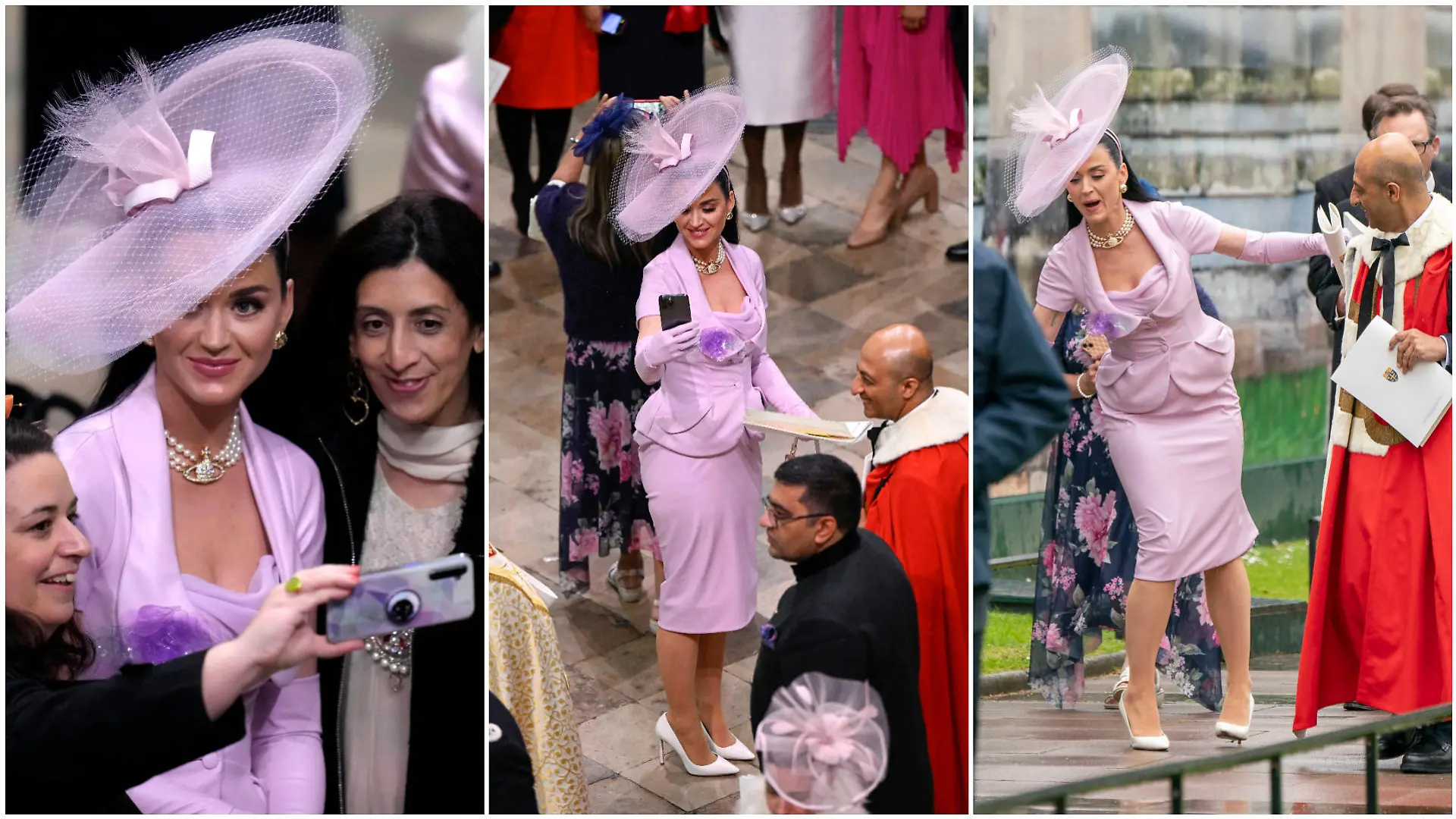 Katy Perry schießt bereitwillig Selfies, Erinnerungsfotos und sorgt für einen peinlichen Stolper-Moment.