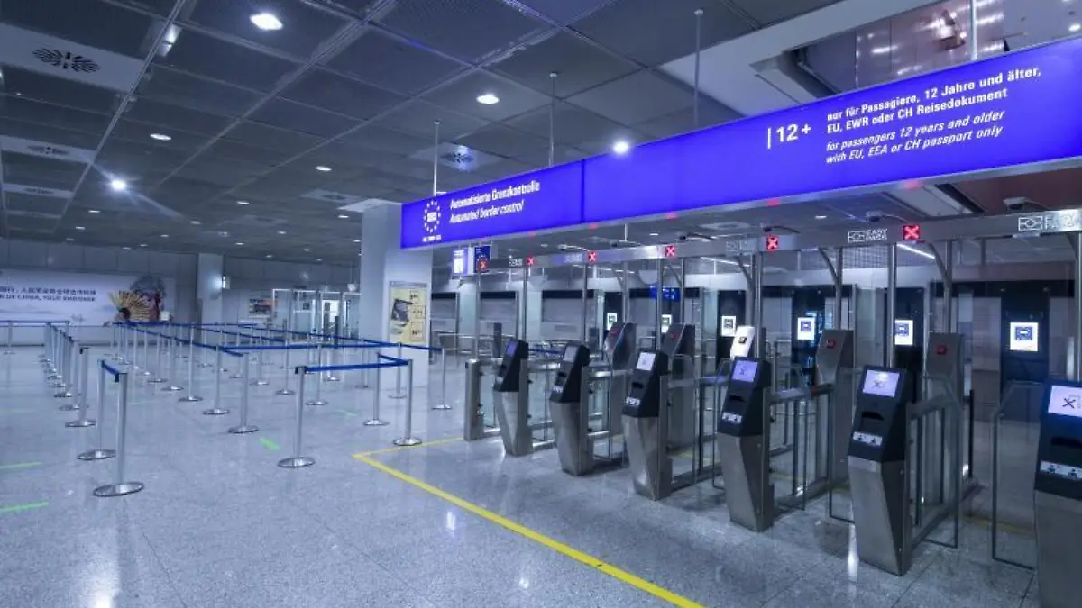 Geschlossenes Terminal 2 am Flughafen Frankfurt
