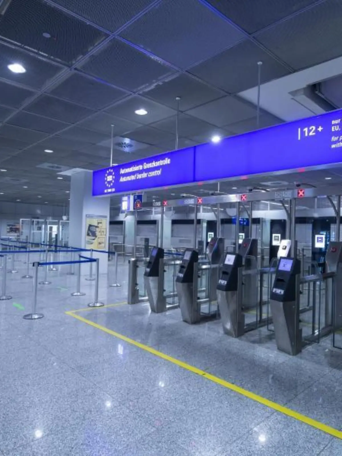 Geschlossenes Terminal 2 am Flughafen Frankfurt