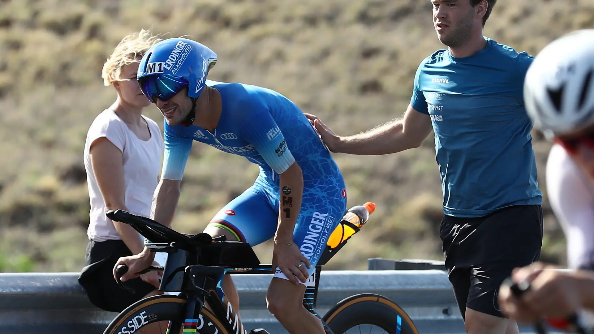 12.10.2019, USA, Kona: Triathlon: Ironman-WM auf Hawaii. Patrick Lange aus Deutschland fährt auf seinem Fahrrad. Foto: David Pintens/BELGA/dpa +++ dpa-Bildfunk +++