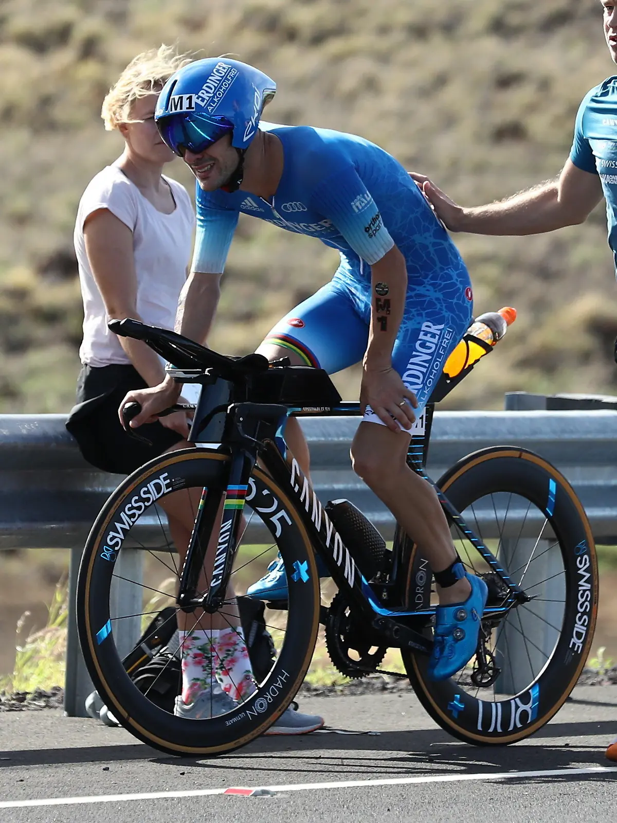 12.10.2019, USA, Kona: Triathlon: Ironman-WM auf Hawaii. Patrick Lange aus Deutschland fährt auf seinem Fahrrad. Foto: David Pintens/BELGA/dpa +++ dpa-Bildfunk +++