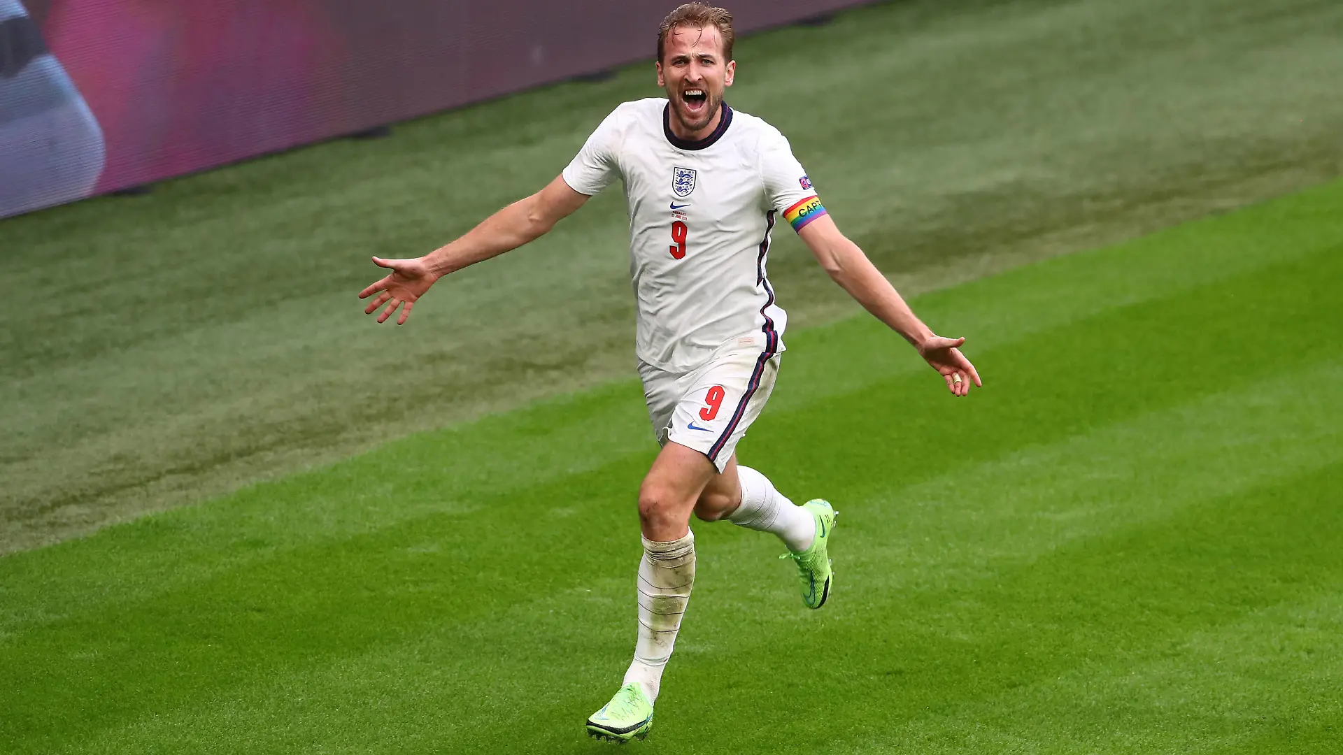 Mandatory Credit: Photo by Kieran McManus/BPI/Shutterstock 12173673ef Harry Kane of England celebrates his goal. England v Germany, UEFA European Championship, EM, Europameisterschaft 2020, Round of 16, International Football, Wembley Stadium, London, UK - 29 June 2021 England v Germany, UEFA European Championship 2020, Round of 16, International Football, Wembley Stadium, London, UK - 29 June 2021 PUBLICATIONxINxGERxSUIxAUTXHUNxGRExMLTxCYPxROMxBULxUAExKSAxONLY Copyright: xKieranxMcManus/BPI/Shutterstockx 12173673ef