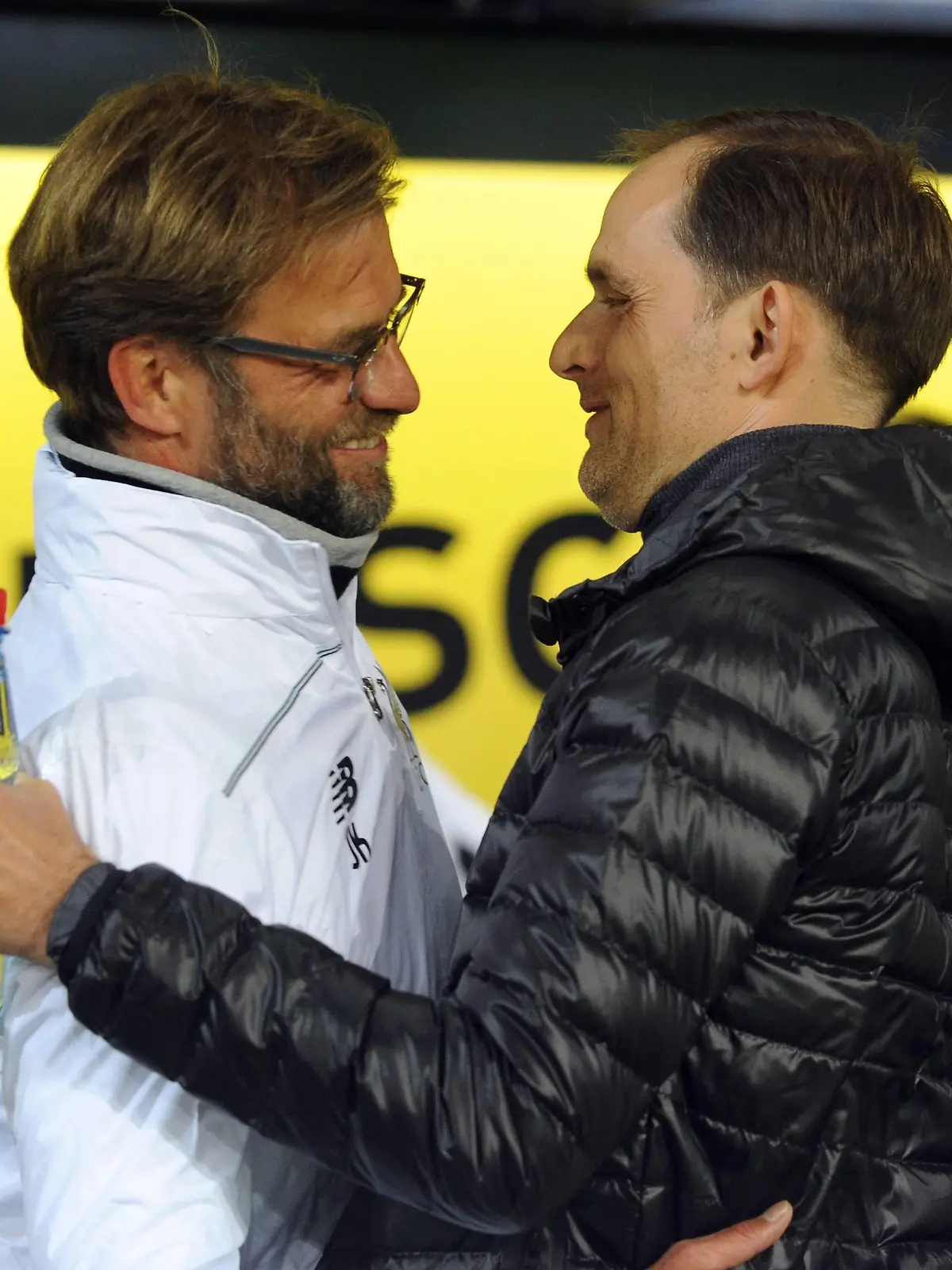 Europaleague: Borussia Dortmund - FC Liverpool 07.04.2016. Trainer Thomas Tuchel (BvB) und sein Vorgänger Jürgen Klopp (Liverpool). HM

Europe League Borussia Dortmund FC Liverpool 07 04 2016 team manager Thomas Tuchel Borussia and be Predecessors Jürgen Klopp Liverpool HM