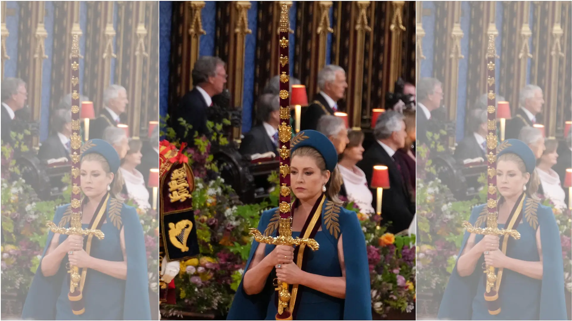 Penny Mordaunt hat das "Staatsschwert" in die Westminster Abbey getragen.