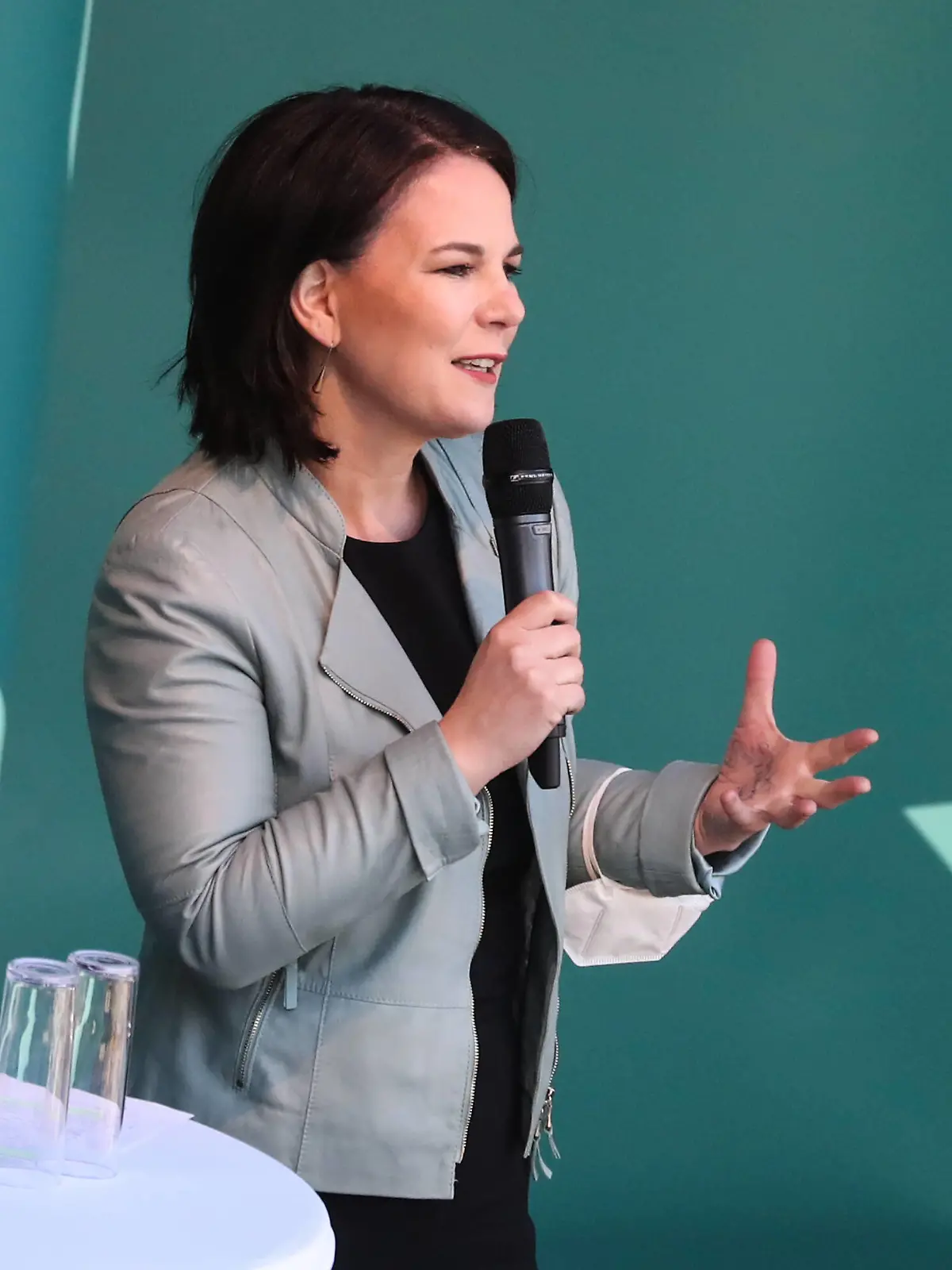 Annalena Baerbock Wahlkampfauftritt Bündnis 90/Die Grünen in der Festung Mark zur Landtagswahl in Sachsen Anhalt *** Annalena Baerbock campaign appearance Bündnis 90 Die Grünen in Festung Mark for the state election in Saxony-Anhalt 