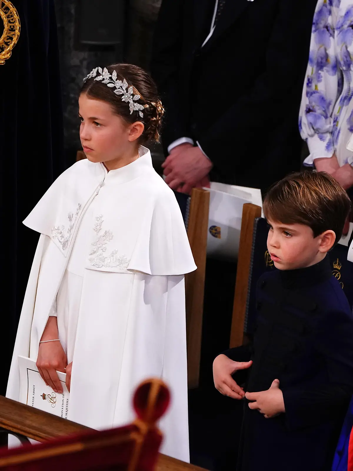 Princess Charlotte, Prince Louis and the Princess of Wales at the coronation ceremony of King Charles III and Queen Camilla in Westminster Abbey, London. Picture date: Saturday May 6, 2023.