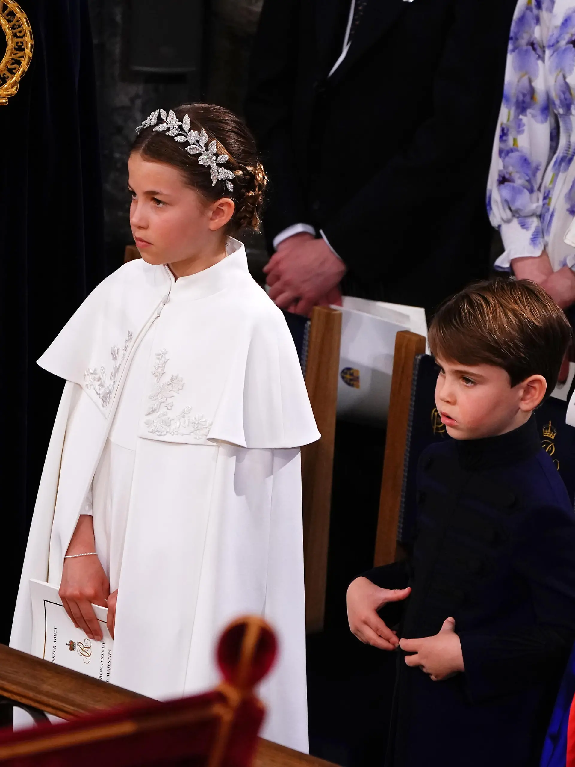 Princess Charlotte, Prince Louis and the Princess of Wales at the coronation ceremony of King Charles III and Queen Camilla in Westminster Abbey, London. Picture date: Saturday May 6, 2023.