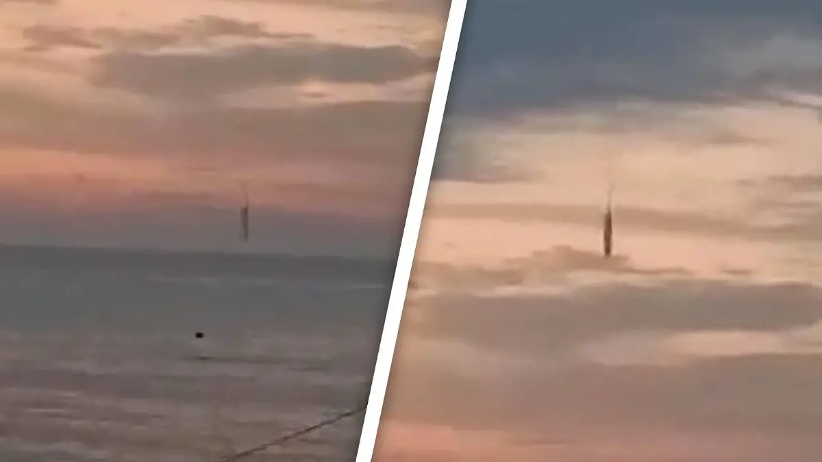 Ein unbekanntes Flugobjekt stürzt vor der Küste Indonesiens vom Himmel.