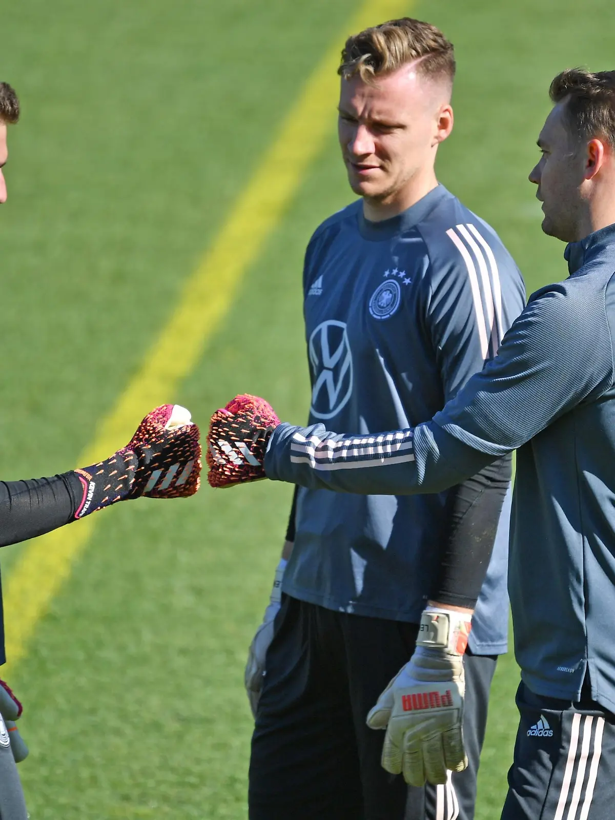 Kevin Trapp, Bernd Leno und Manuel Neuer.