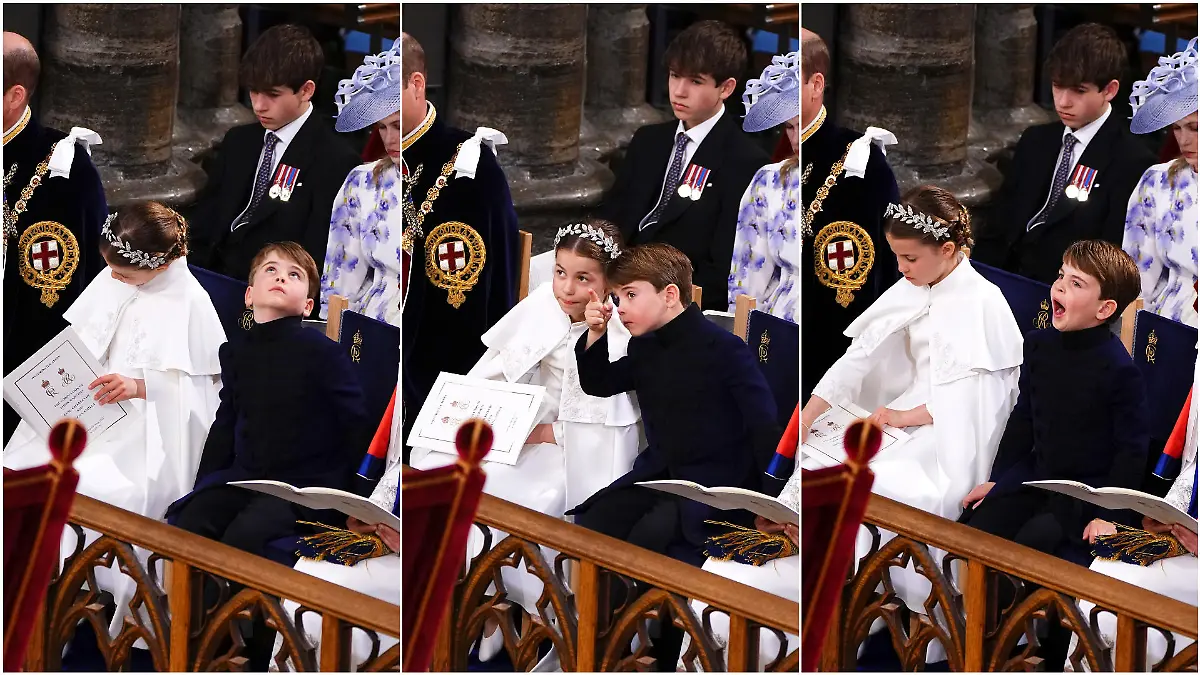 Prinzessin Charlotte und Prinz Louis haben beim Krönungsgottesdienst tapfer durchgehalten. Mit kleinen Ausnahmen.
